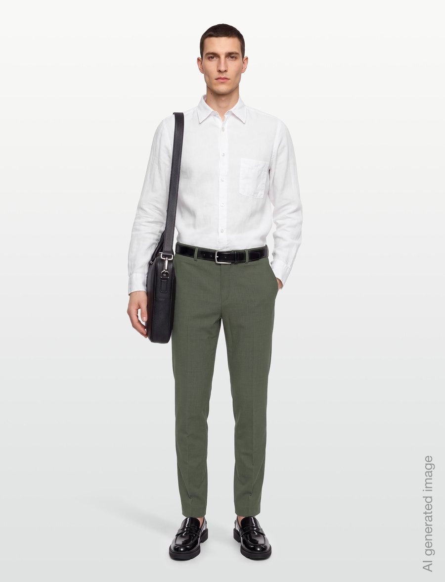 HUGO - Hesten253X - anzugshosen - open green - 0