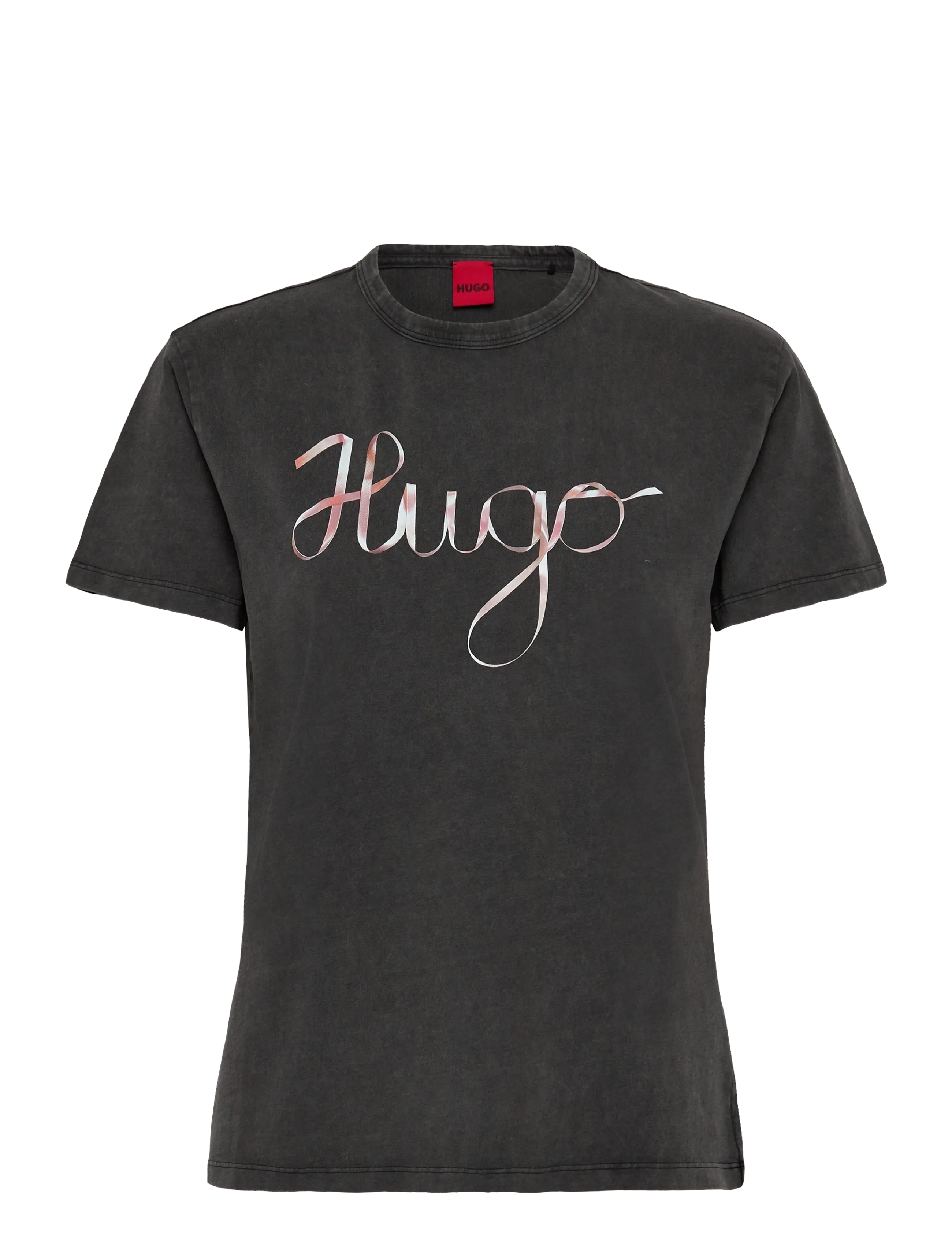 HUGO Damacia_5, Kvinder, Logo T-Shirt, Grå, Str: XS