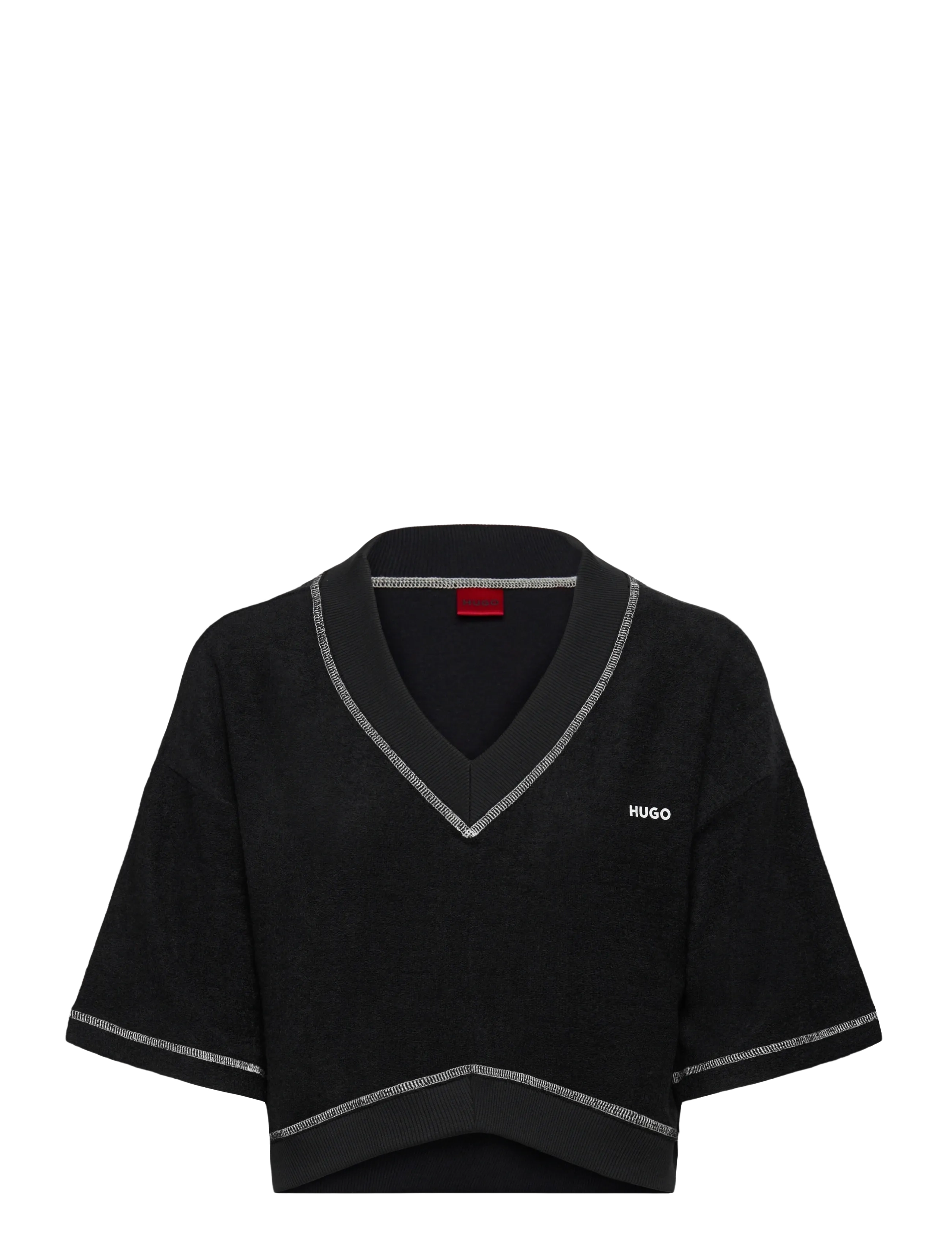 HUGO Naty Top, M, Black, T-Shirts & Toppe > Kortærmede, Dame