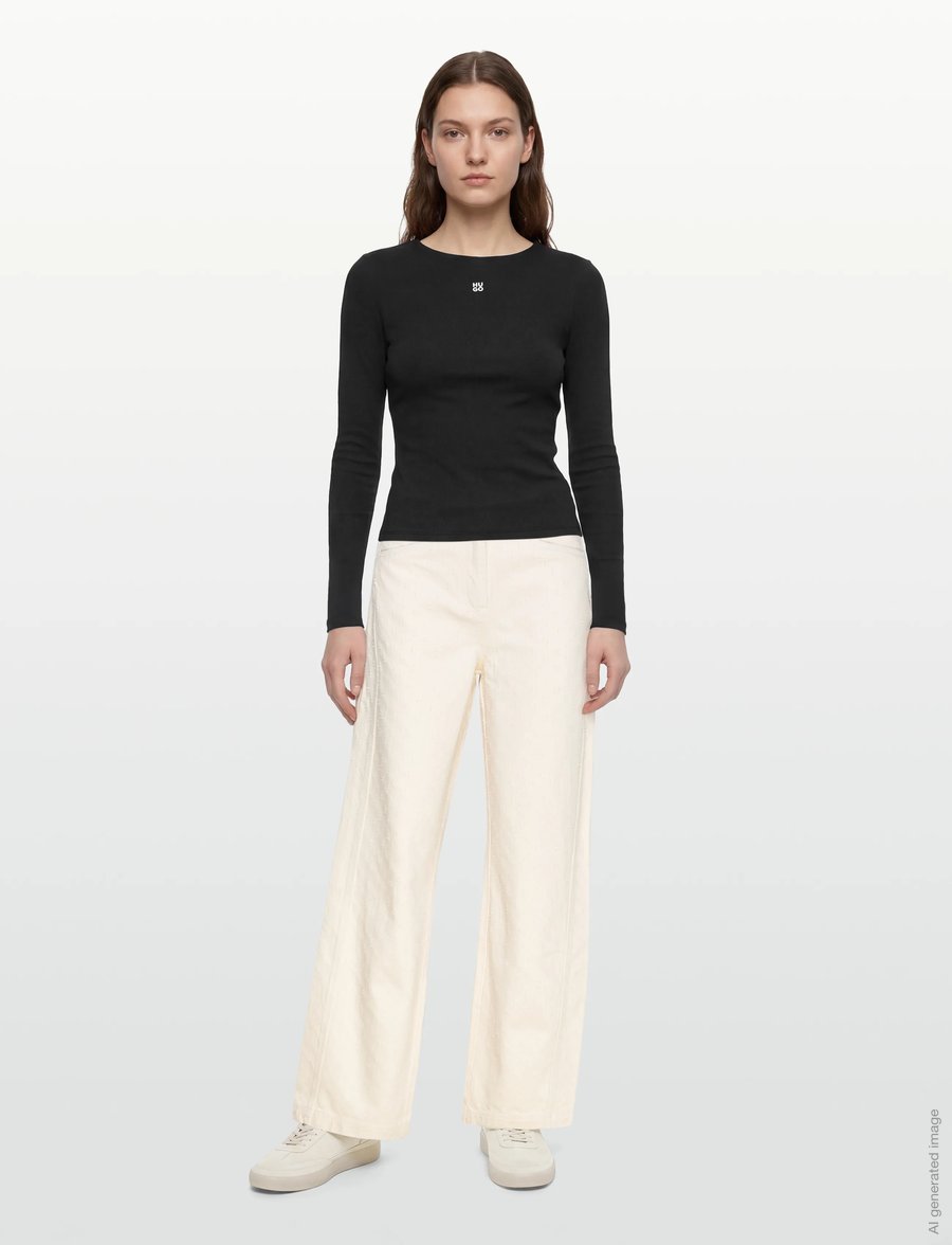 HUGO - Dasiia - langärmlige tops - black - 0