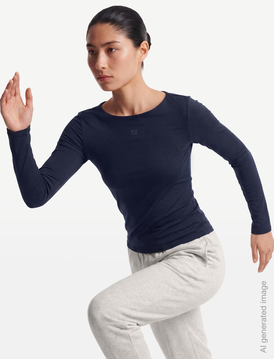 HUGO - Dasiia - långärmade toppar - navy - 3