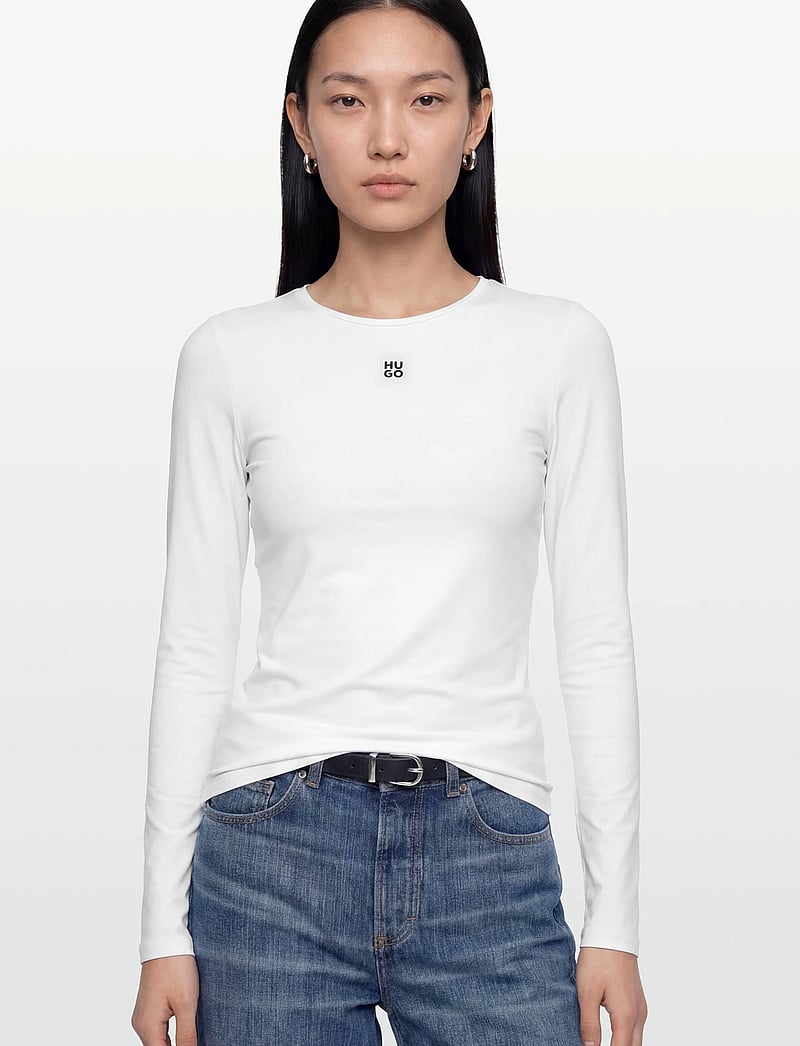 HUGO - Dasiia - langärmlige tops - white - 3