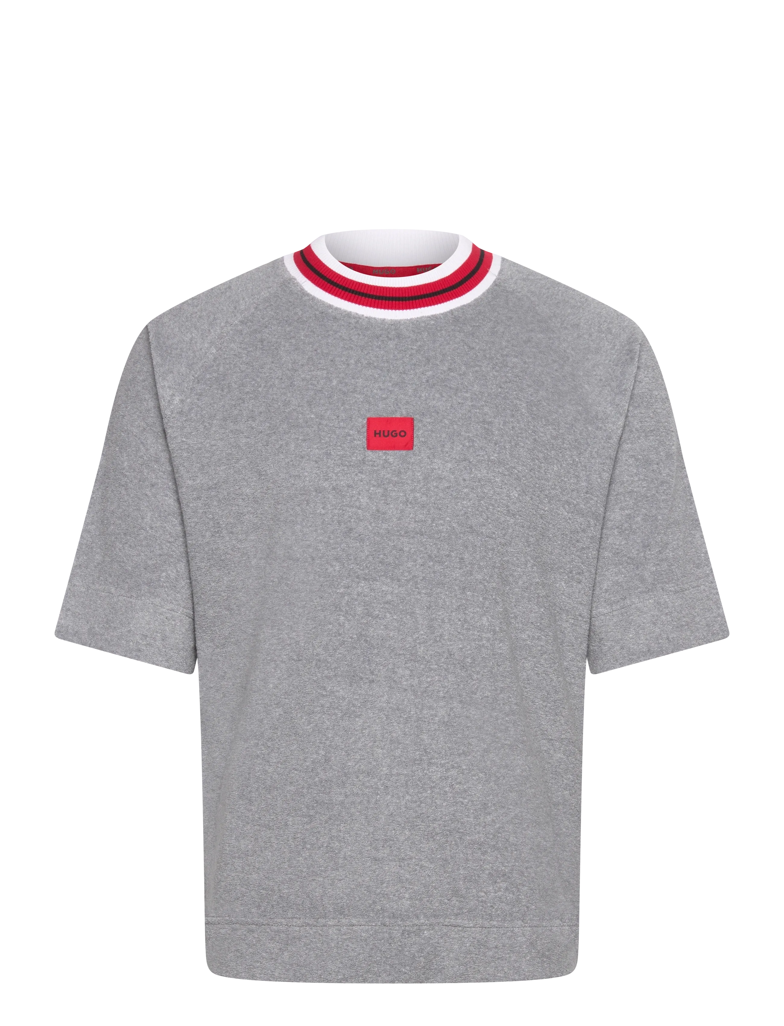 HUGO JAXON_S/s sweatshirt - Akcija - MEDIUM GREY / grey