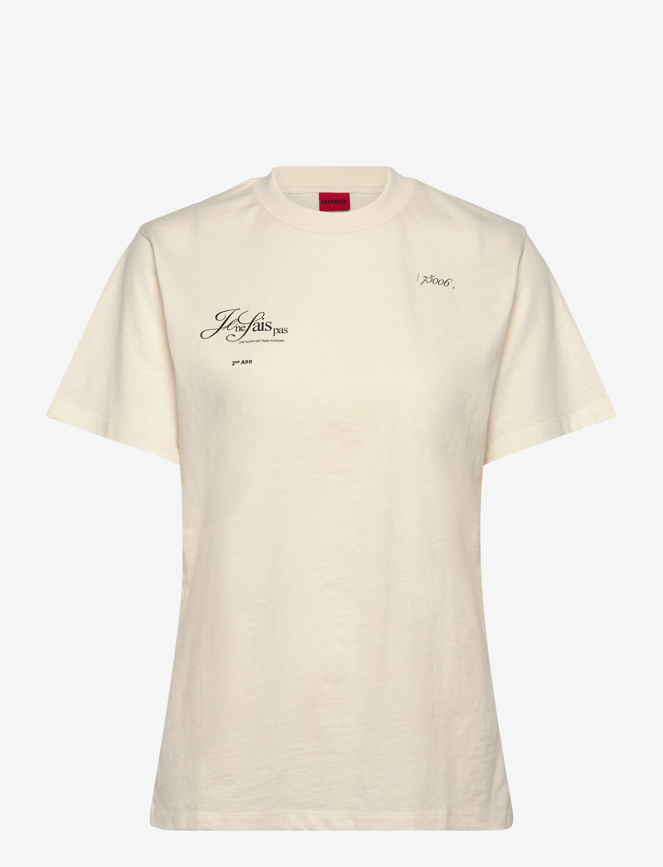 HUGO - Vintage Tee_16 - t-shirts - open white - 0