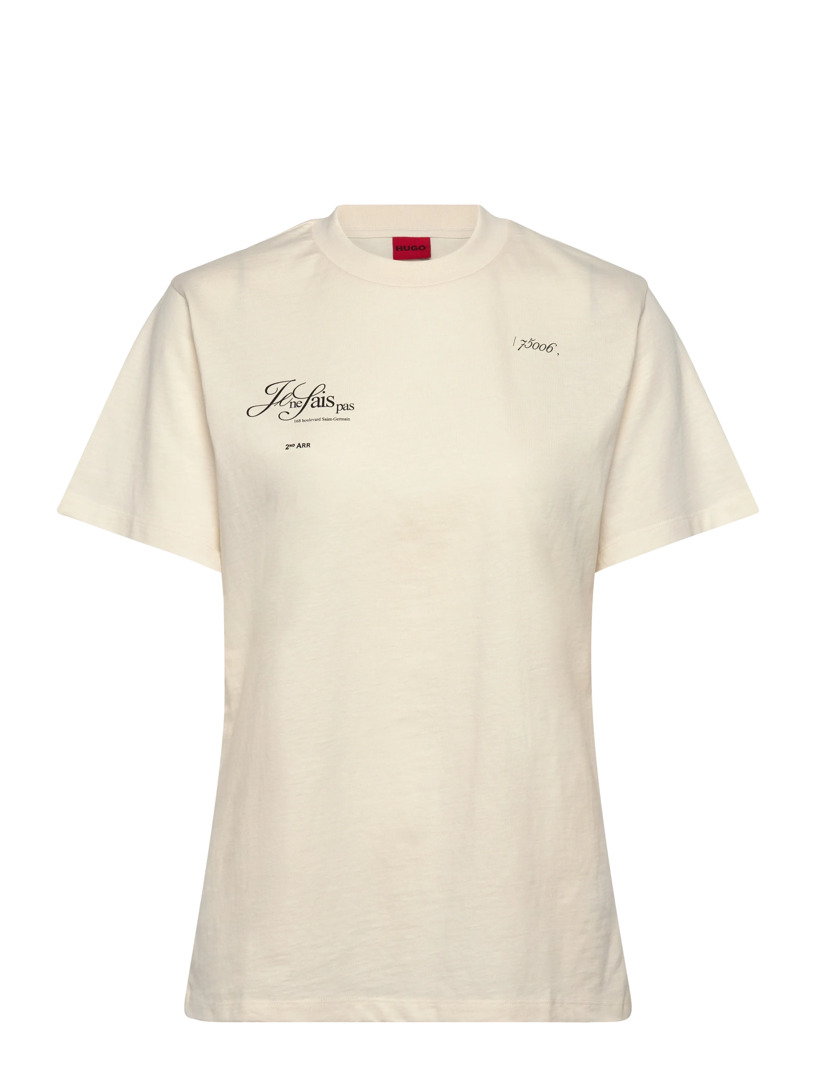 HUGO Vintage Tee_16 - HUGO - OPEN WHITE / cream