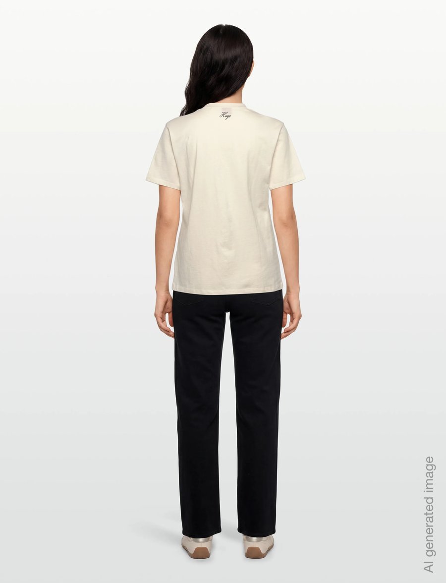 HUGO - Vintage Tee_16 - t-shirts - open white - 4