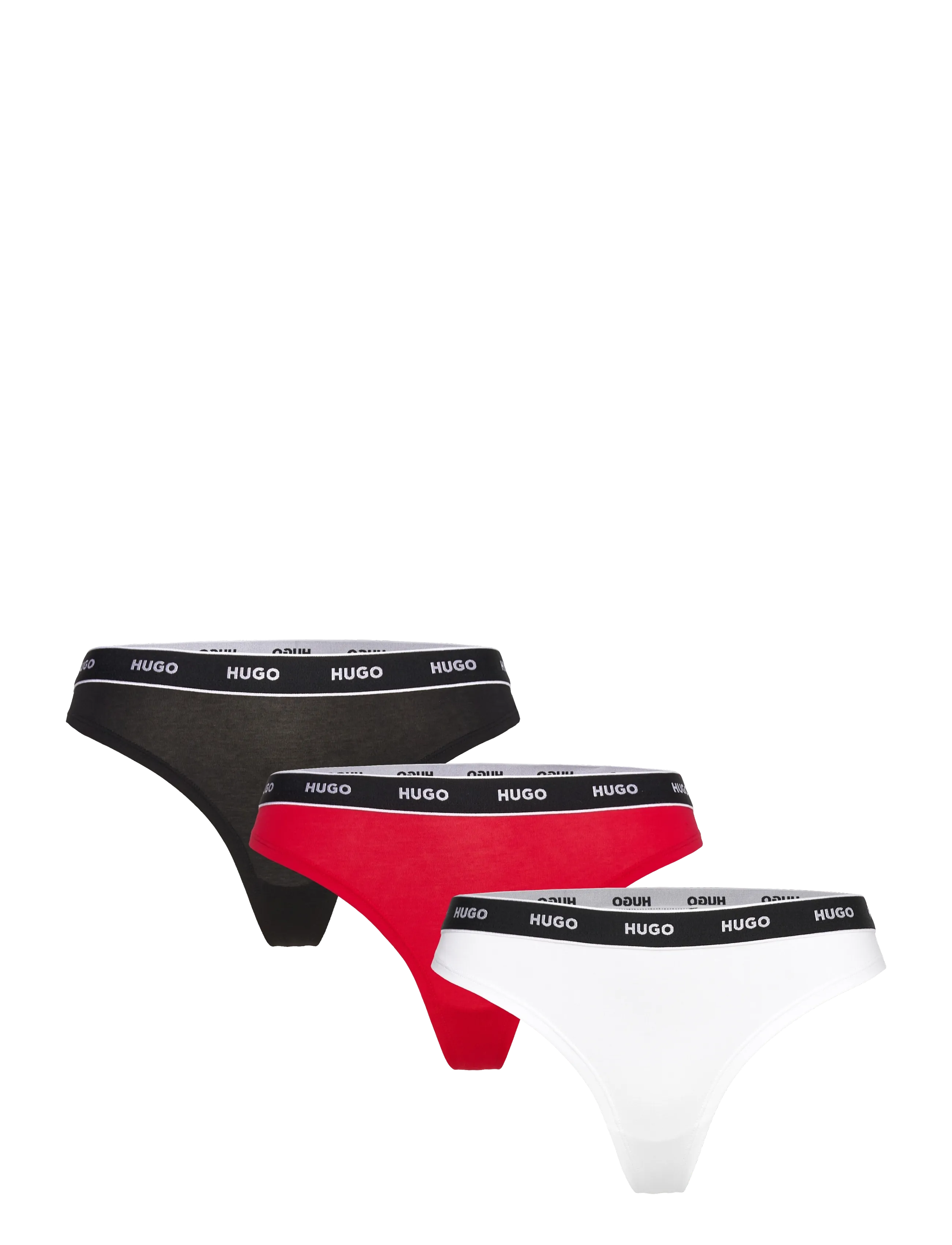 HUGO Triplet Thong Stripe, Kvinder, G-Streng, Rød, Str: S