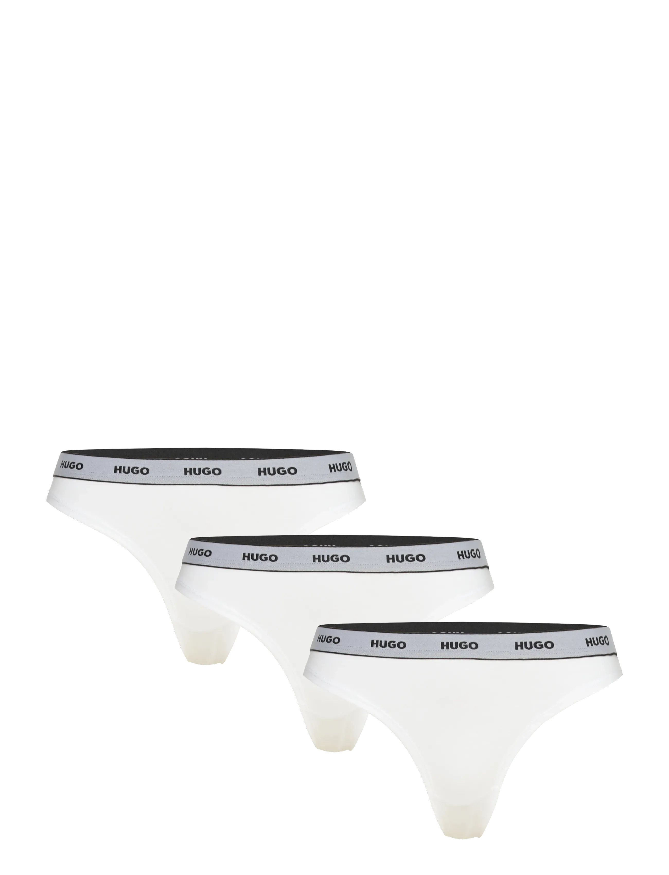 HUGO Triplet Thong Stripe, L, White, Trusser > G-Streng, Dame