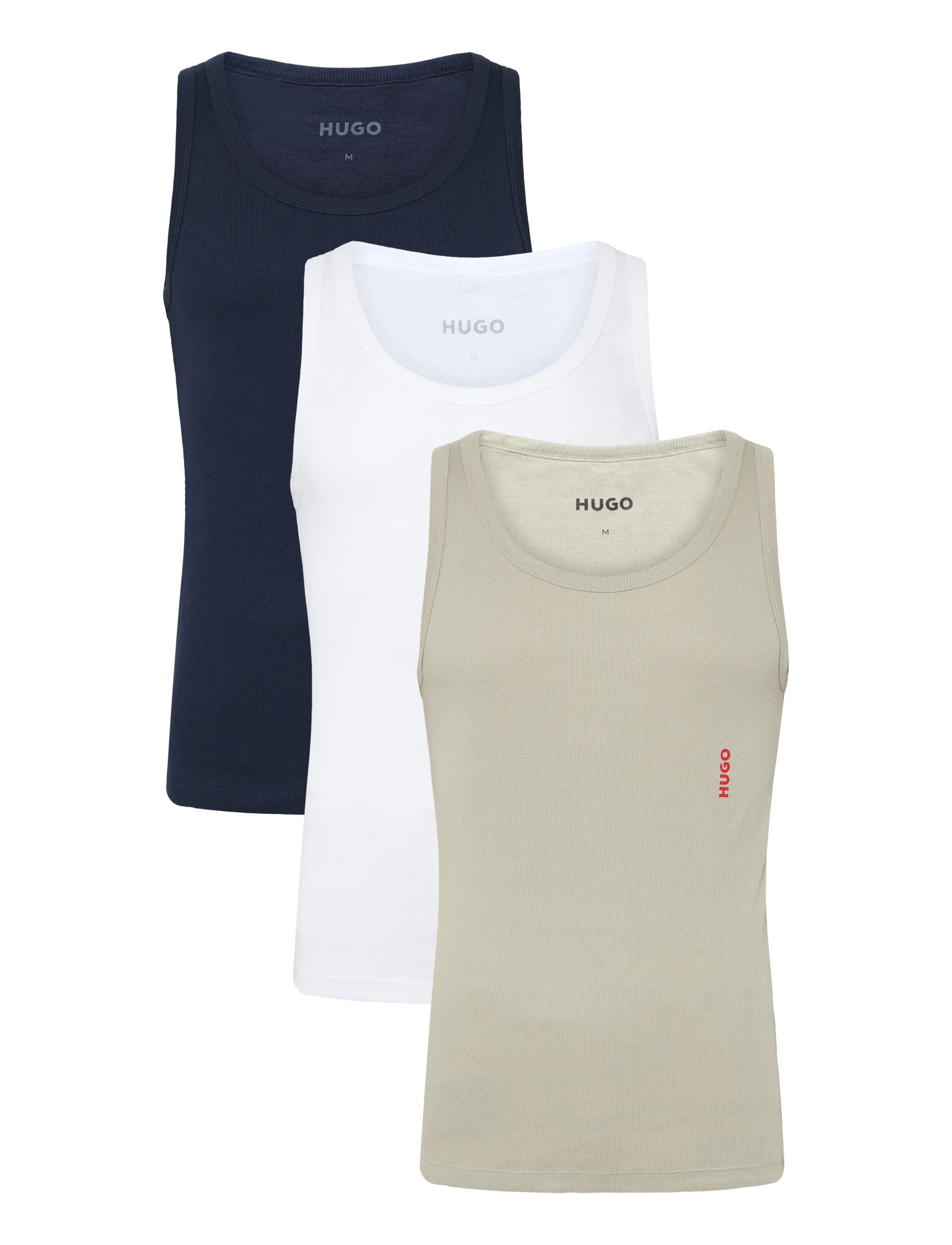 HUGO TANK TOP TRIPL. PACK - Pidžaamad - OPEN MISCELLANEOUS / beige