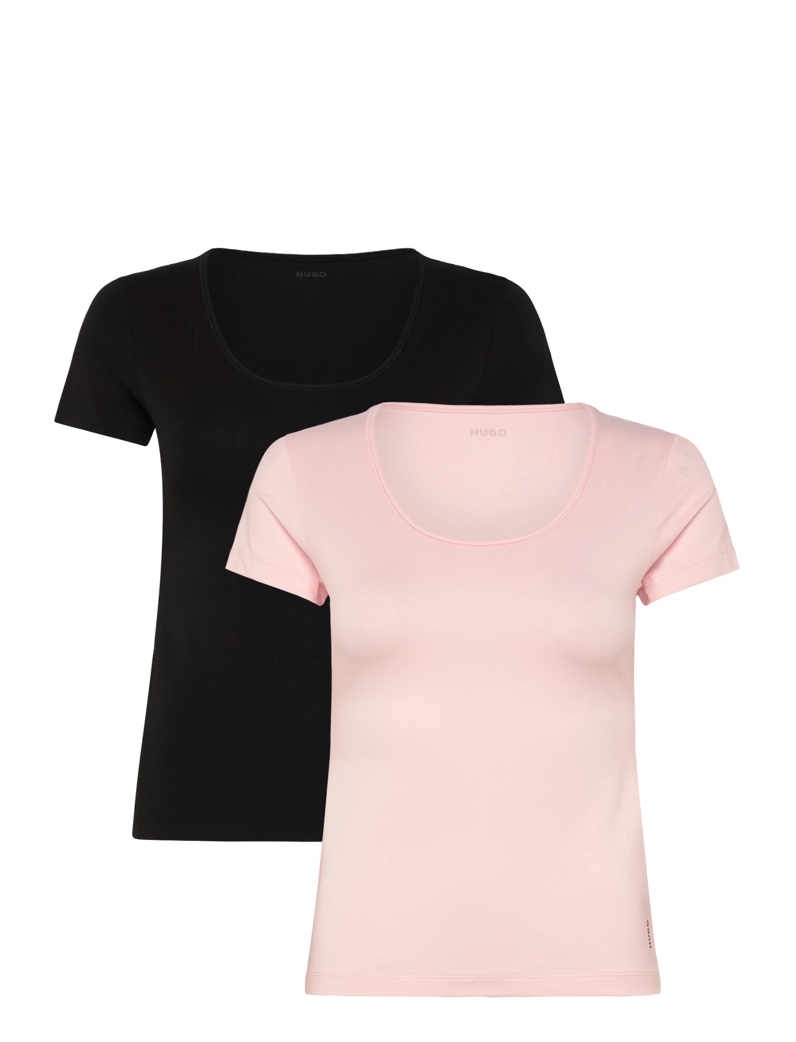 HUGO TWIN T-SHIRT RN - Pesu - OPEN PINK / black