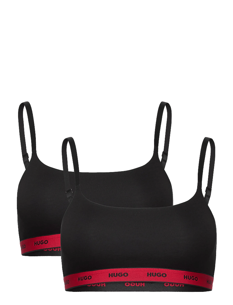 HUGO - TWIN BRALETTE STRIPE - rinnahoidja - black - 0