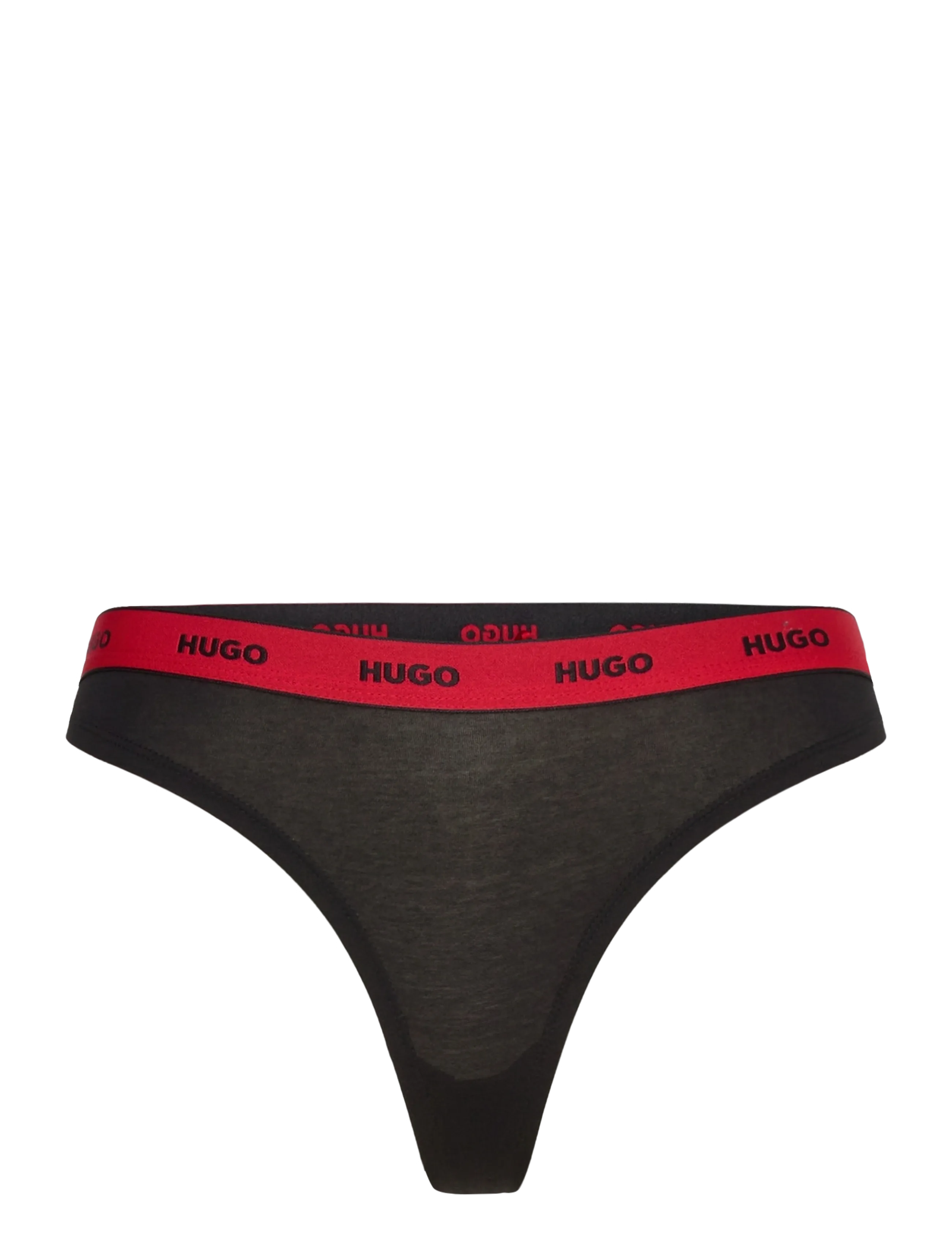 HUGO THONG STRIPE PYP - Thongs - BLACK / black