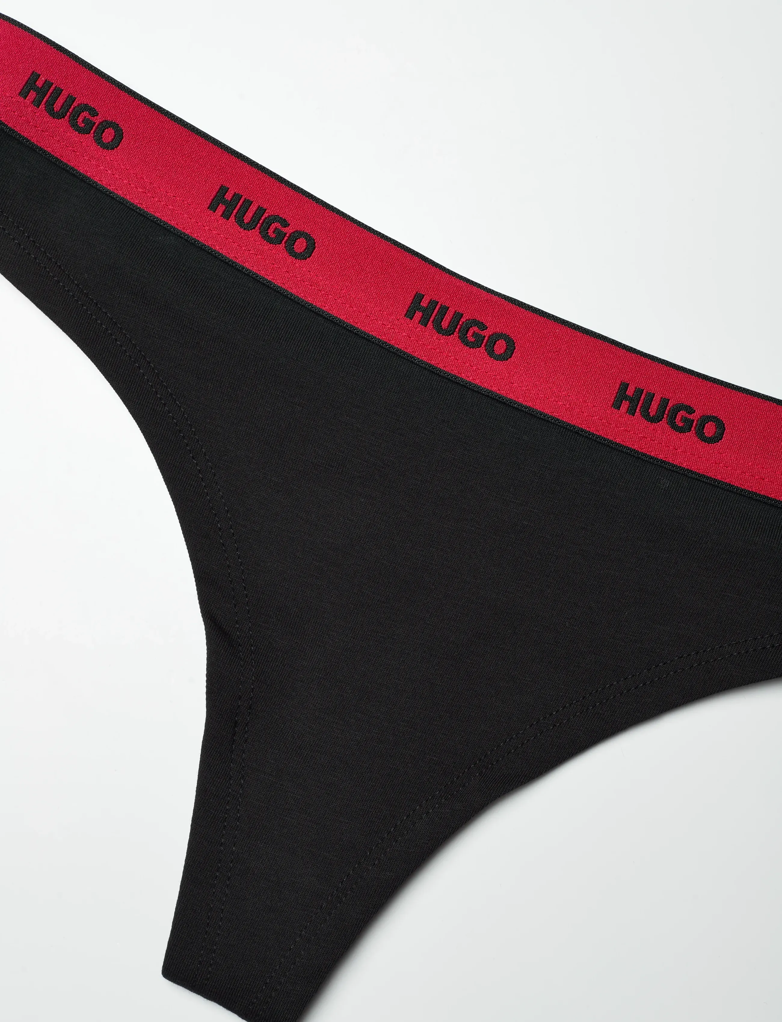 HUGO - THONG STRIPE PYP - stringid - black - 2