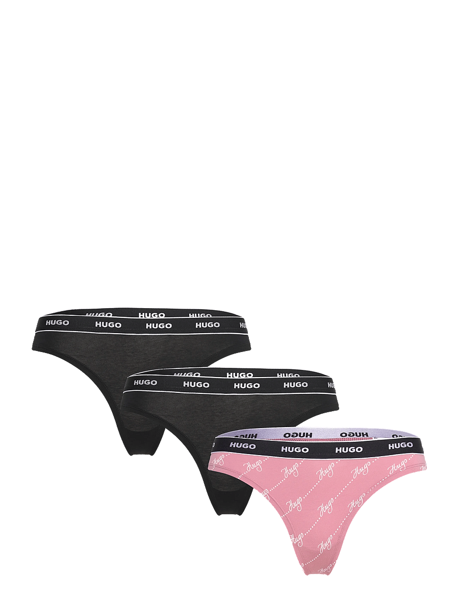 HUGO - TRIPLET THONG DESIGN - stringid - open pink - 0