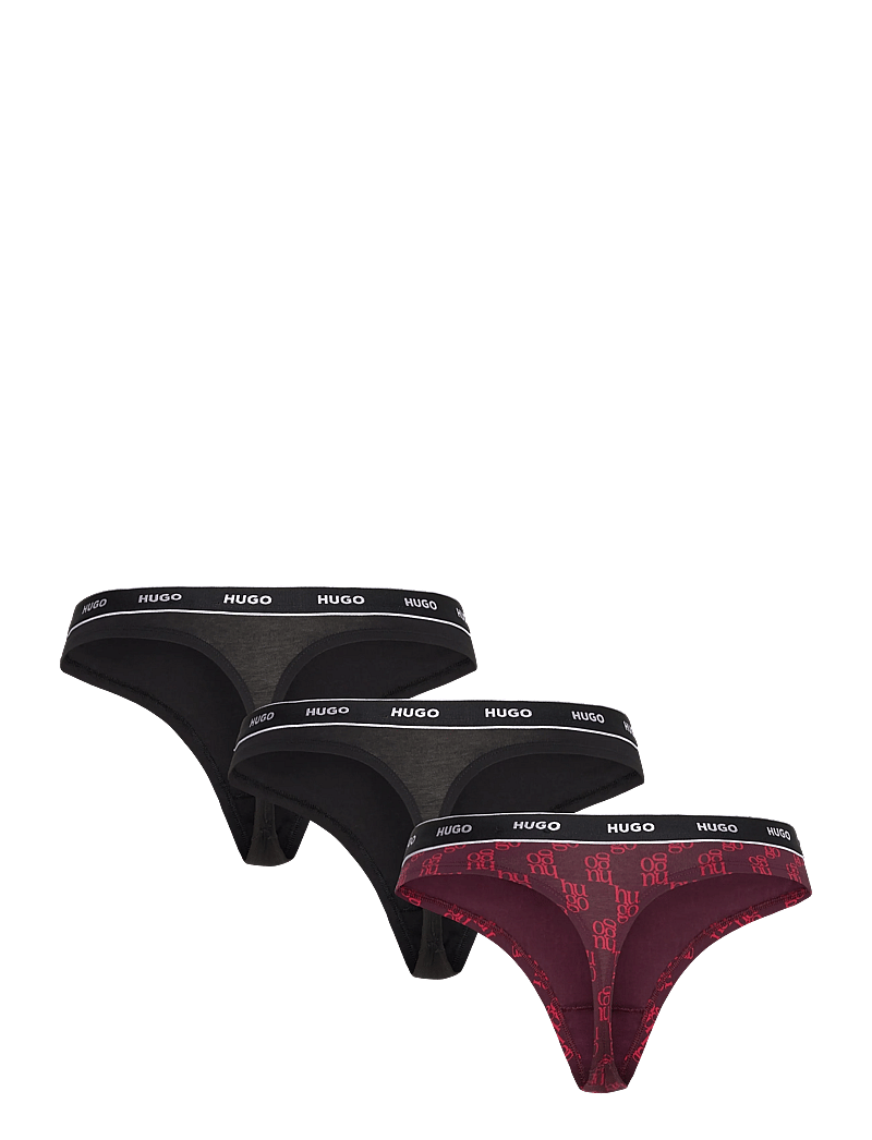 HUGO - TRIPLET THONG DESIGN - string - open red - 2