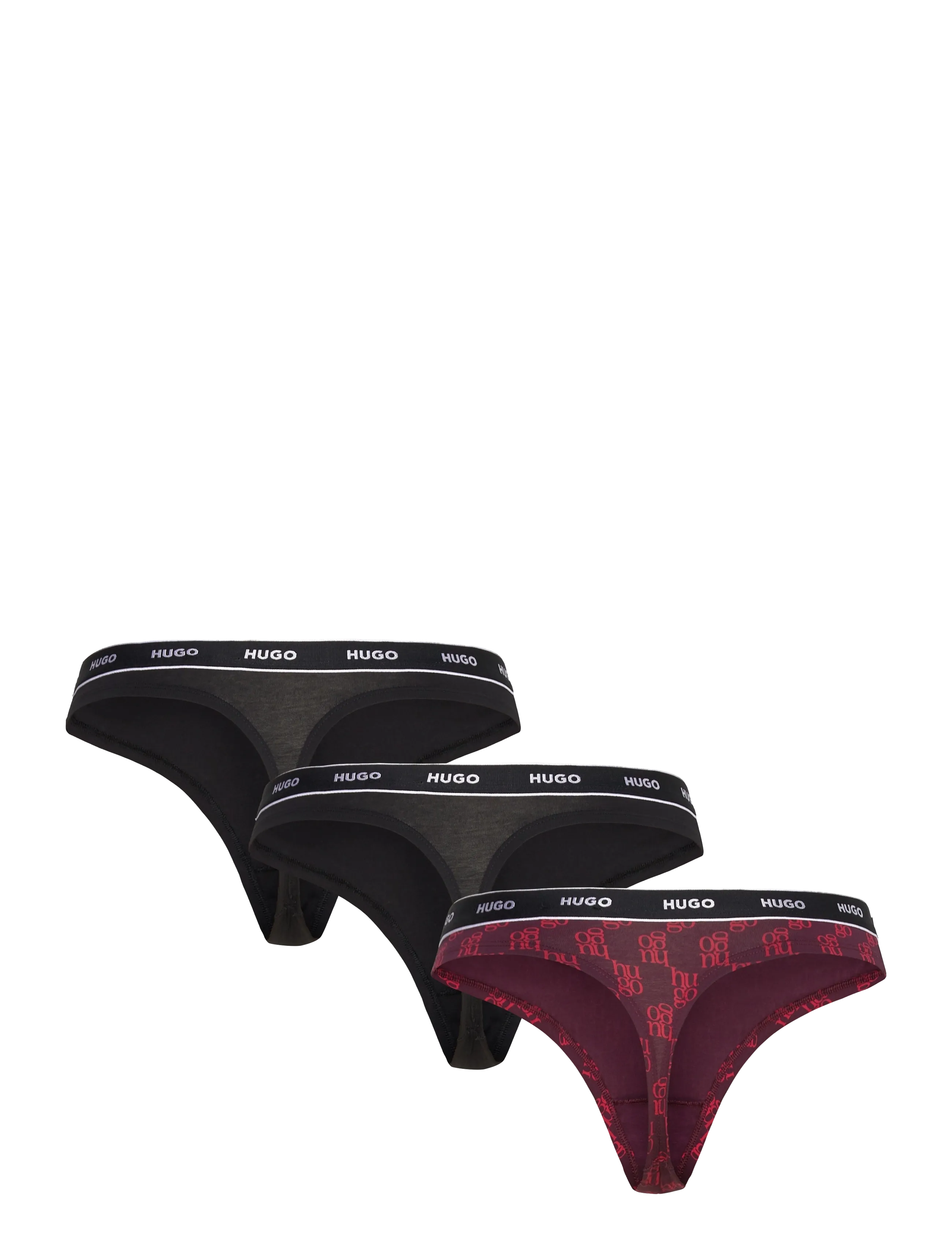 HUGO - TRIPLET THONG DESIGN - stringi - open red - 2