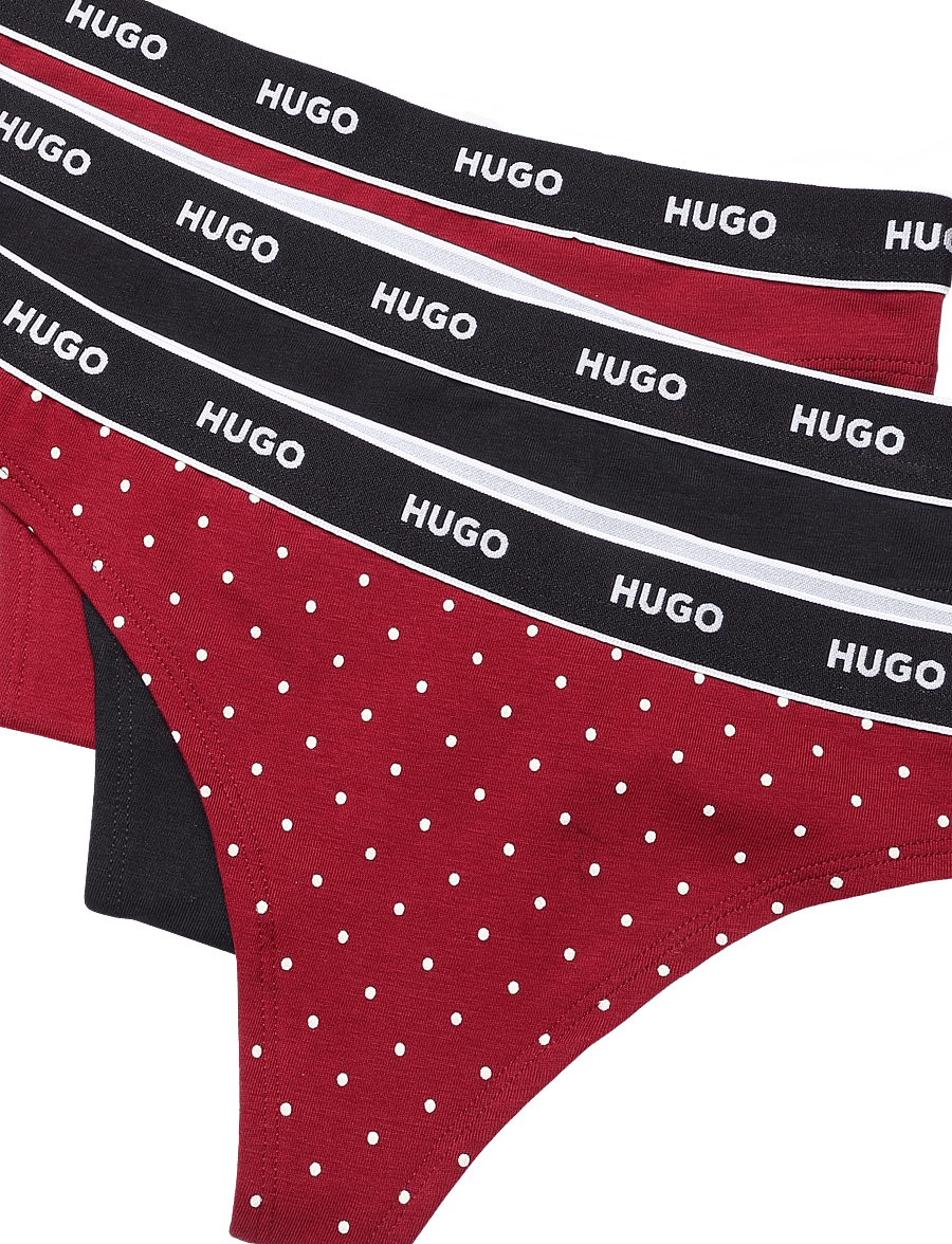 HUGO - TRIPLET THONG DESIGN - stringtrusser - open red - 2