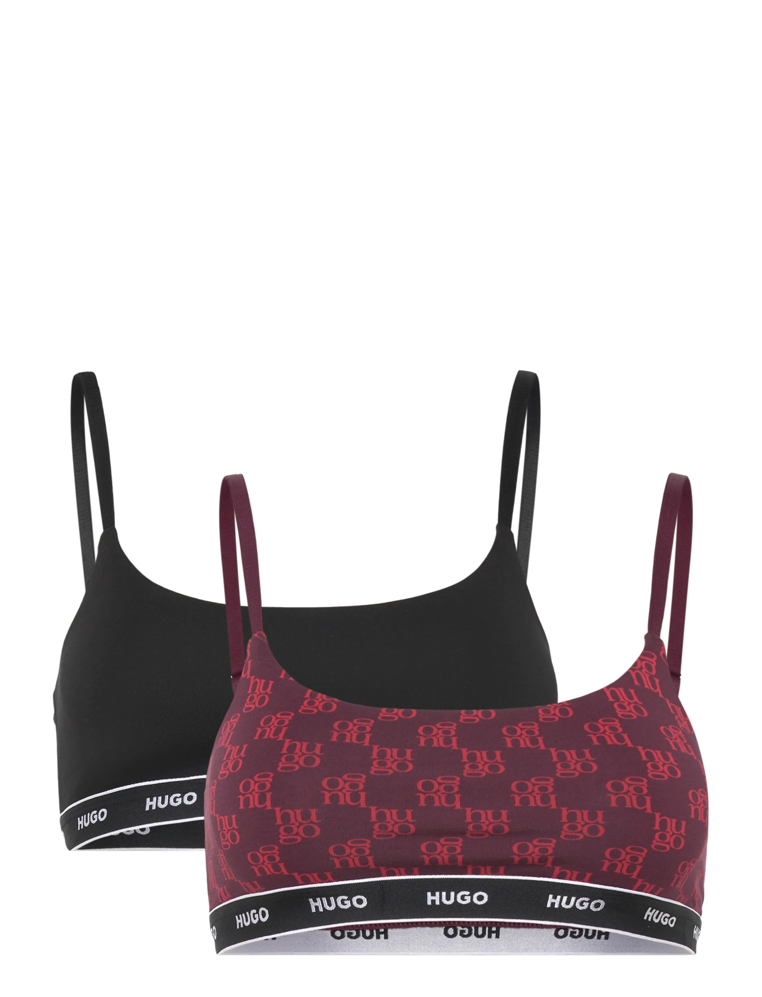 HUGO TWIN BRALETTE DESIGN - BH's - OPEN RED / black