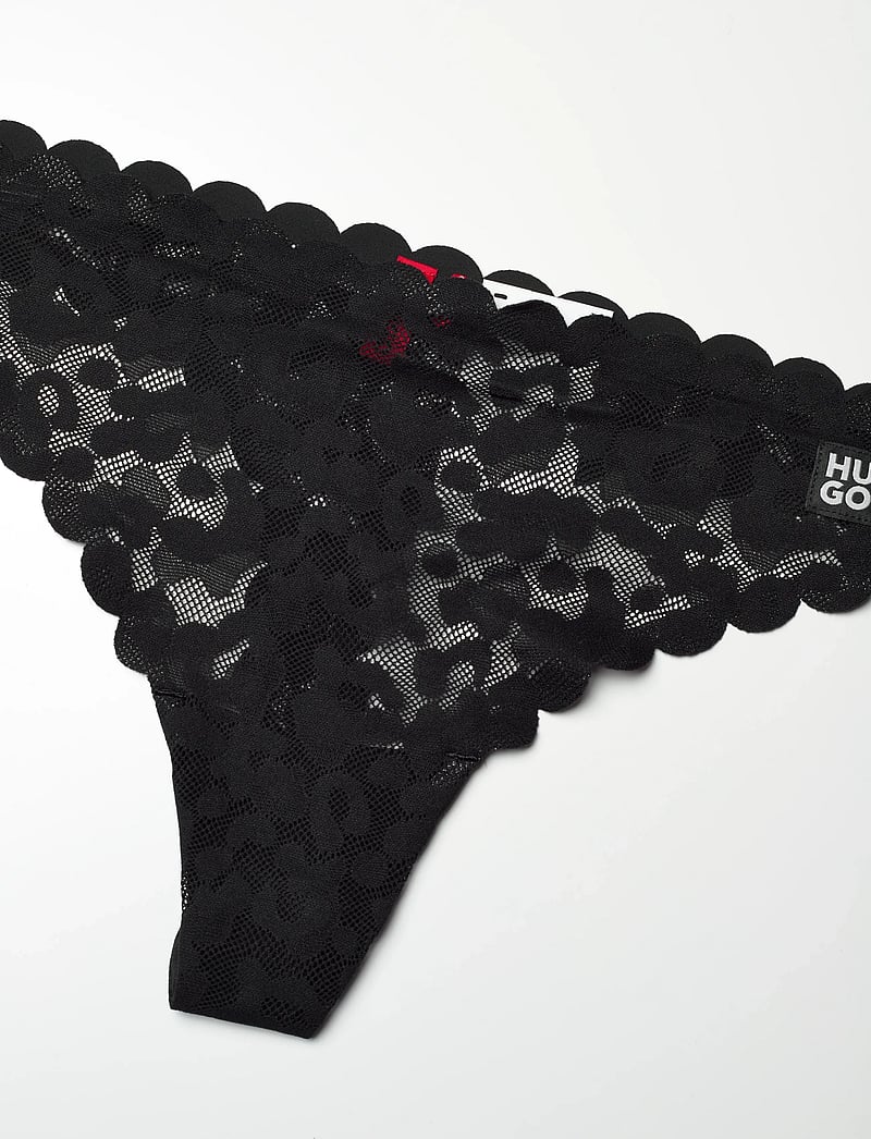 HUGO - THONG LEO LACE - stringtrusser - black - 2