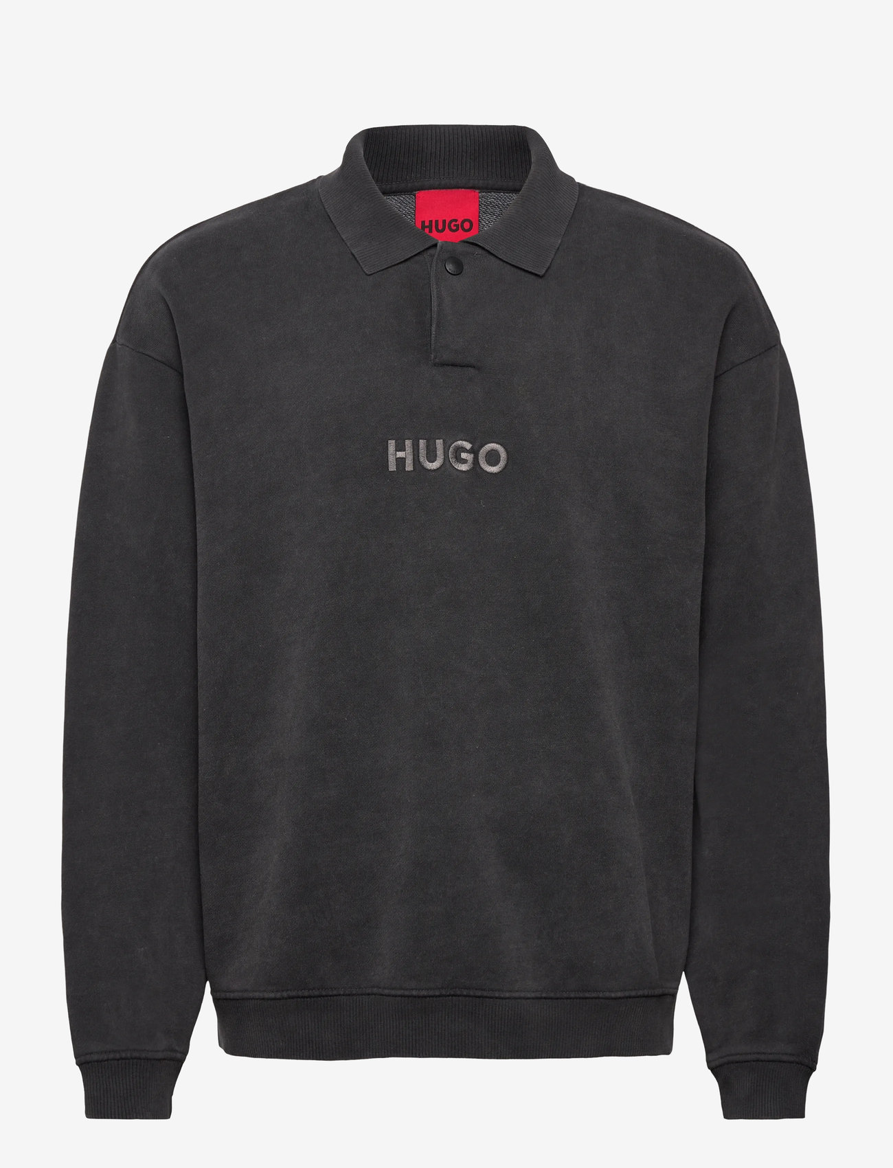 HUGO - Delwy - long-sleeved polos - charcoal - 0