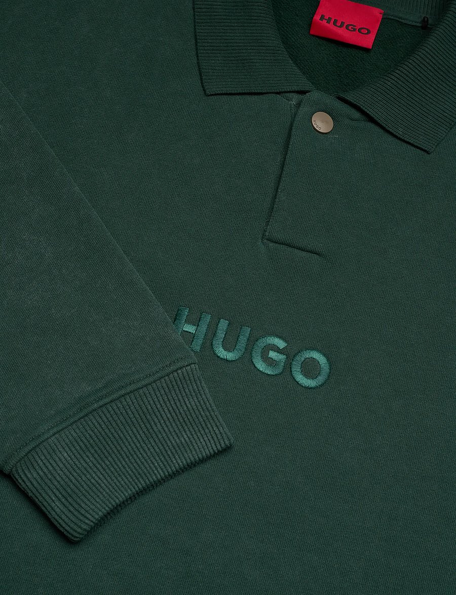 HUGO - Delwy - långärmade pikéer - open green - 2
