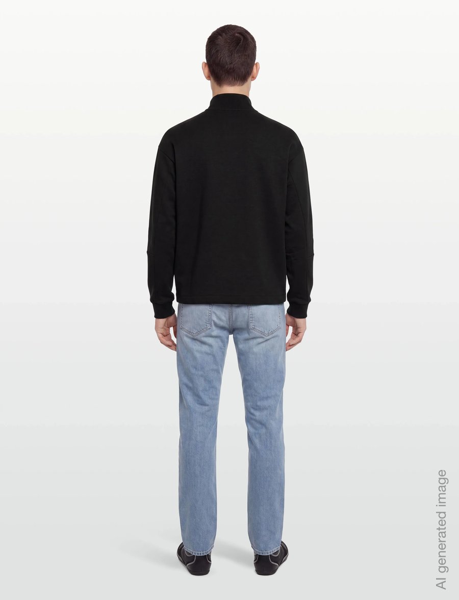 HUGO - Danovotop - pullover mit halbem reißverschluss - black - 4