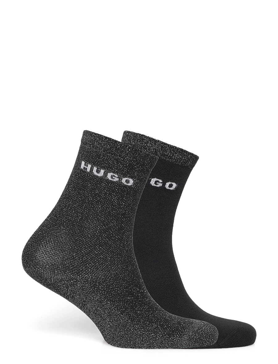 HUGO - 2P QS SHINY PIQ CC W - klassikalised sokid - black - 1