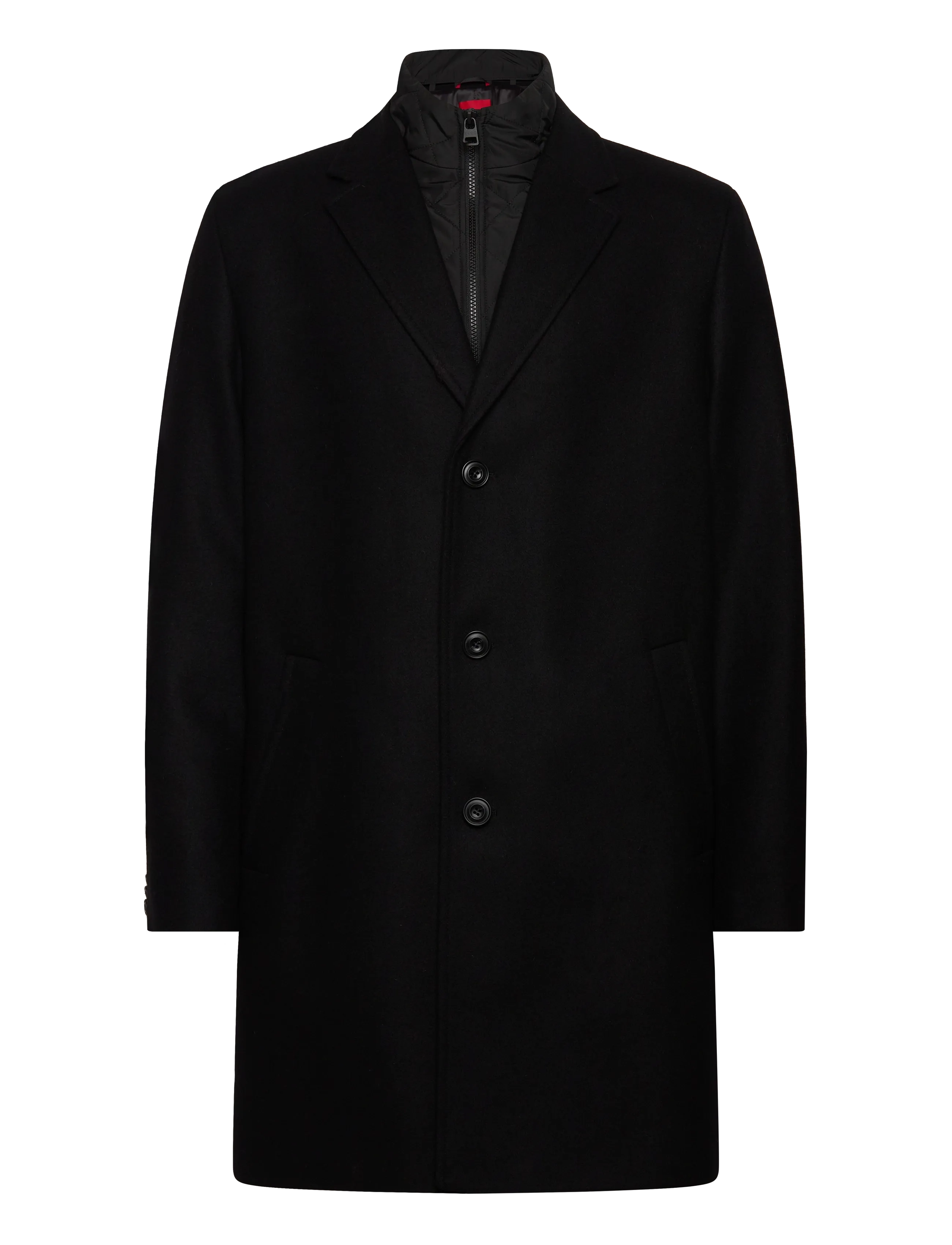 HUGO Milogan2541, 46, Coats, Schwarz - Wool Männerswear