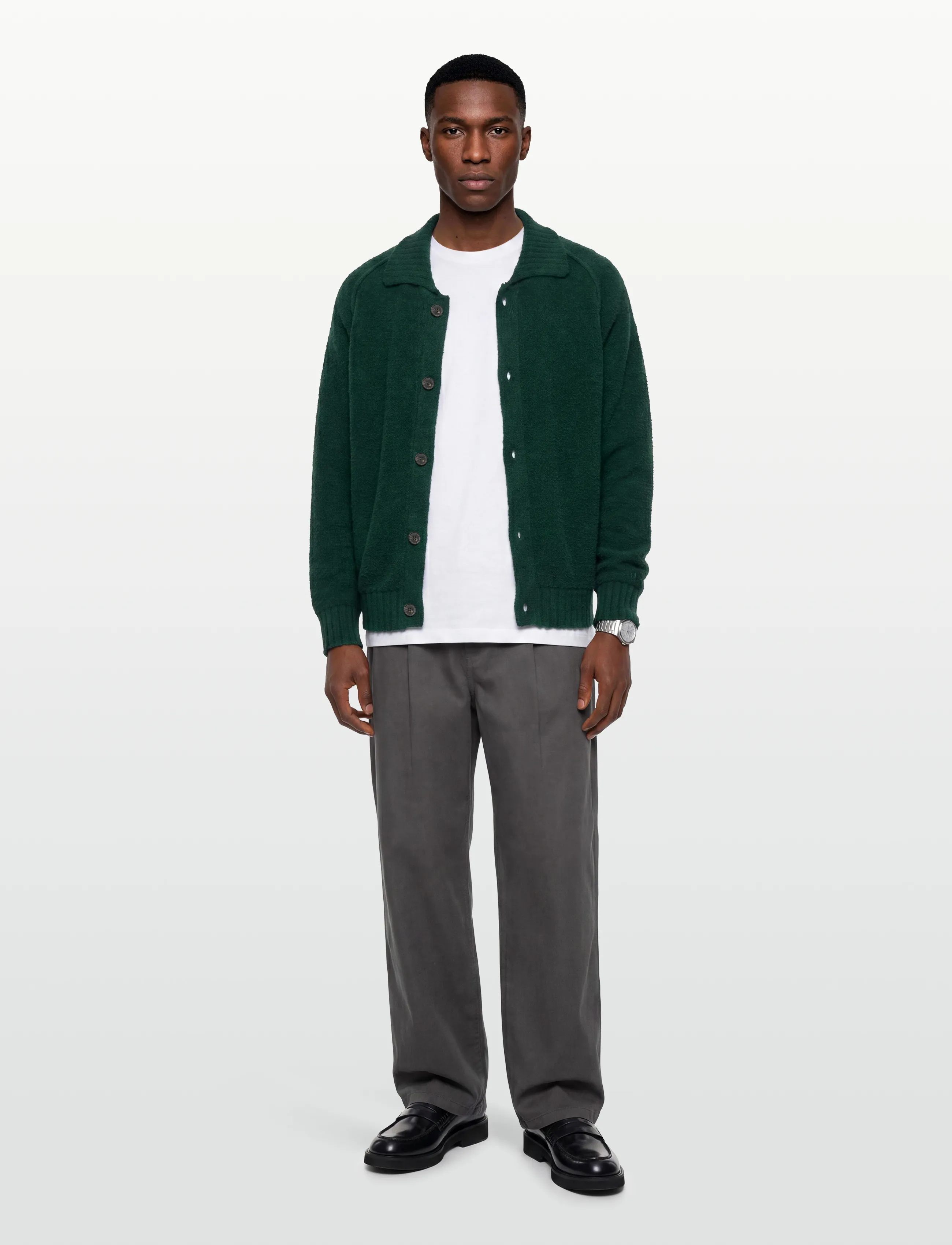 HUGO - San Joseph - cardigans - open green - 0