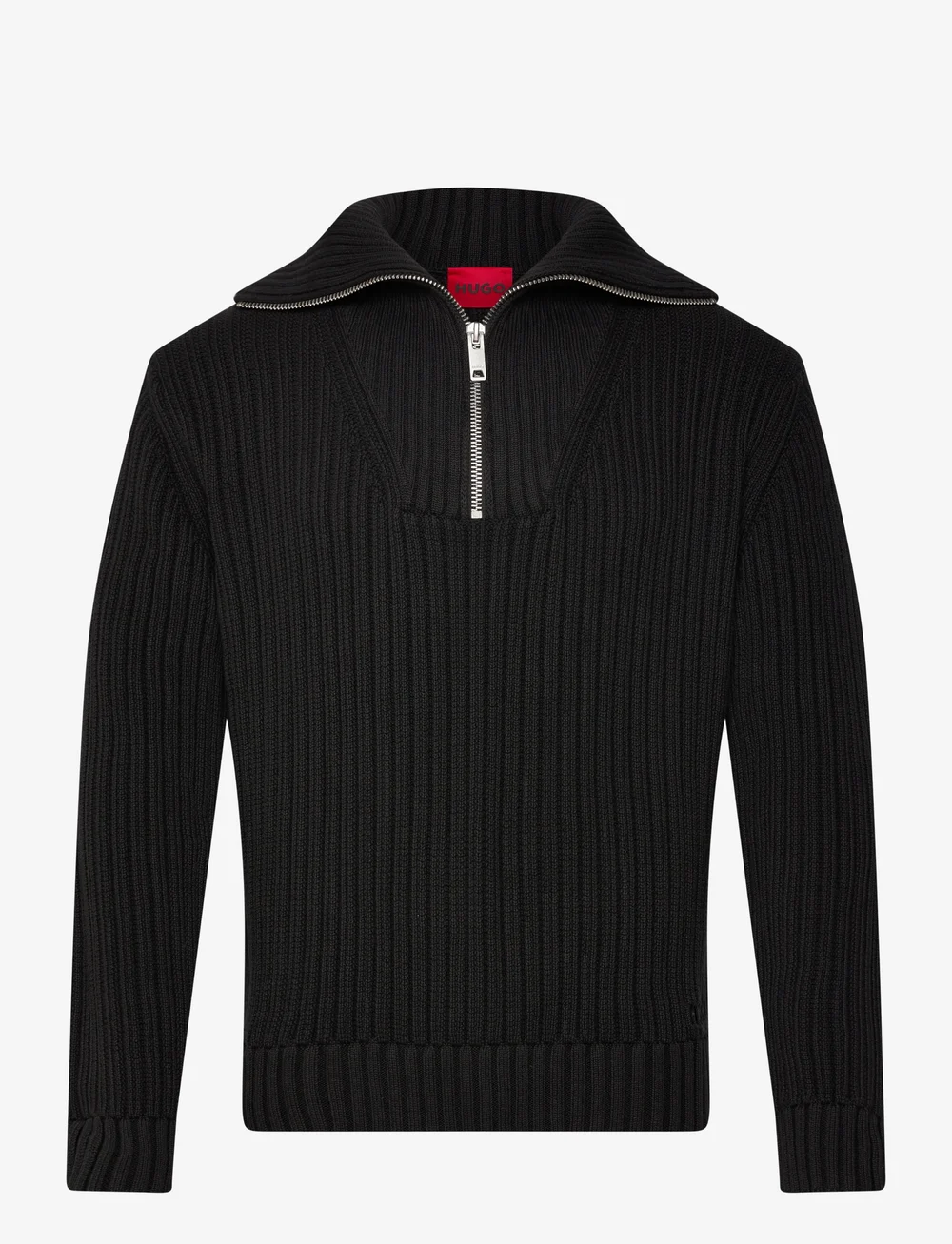 HUGO - Srigg - tõmblukk-kaelusega dressipluusid - black - 0