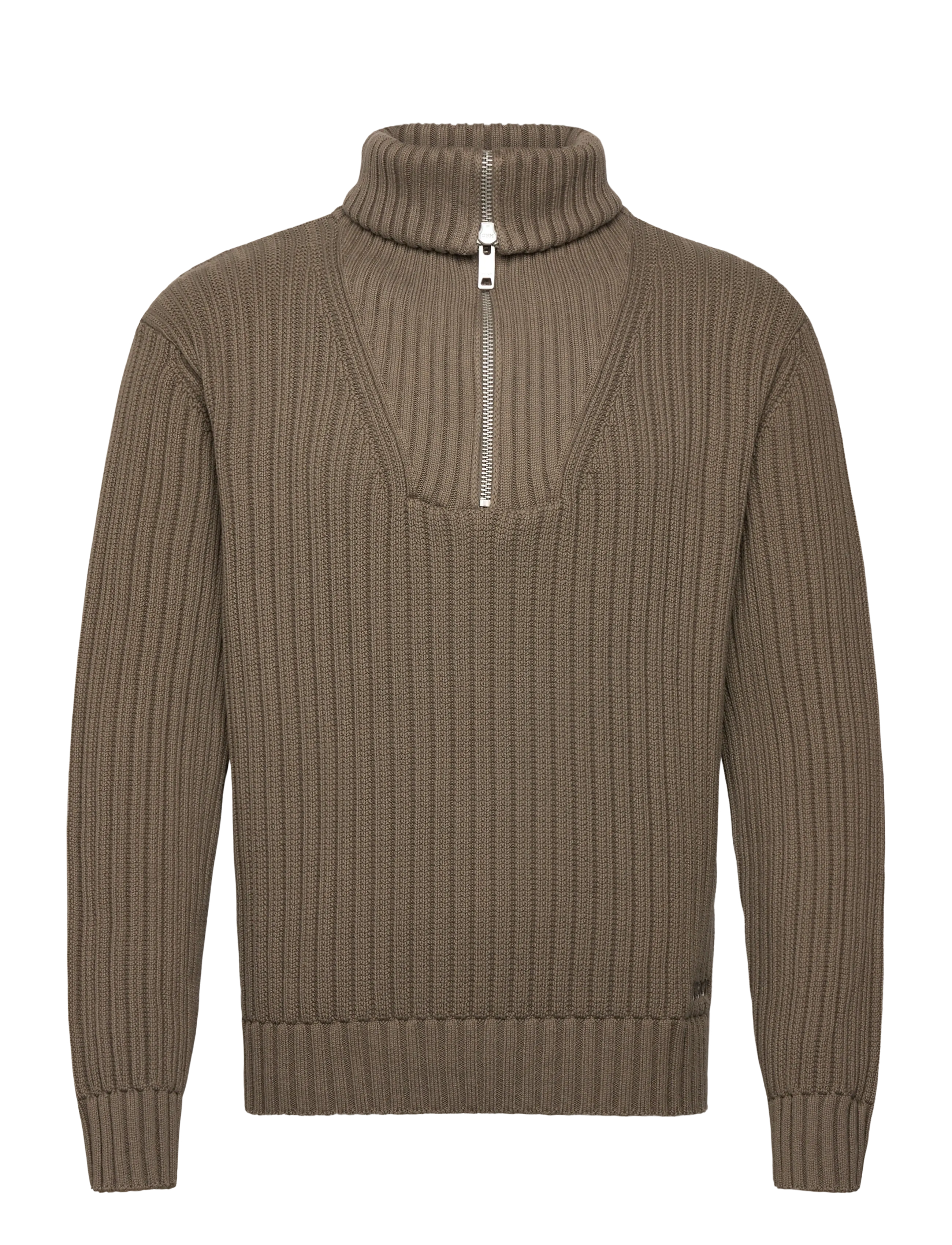 HUGO - Srigg - half zip jumpers - medium grey - 2