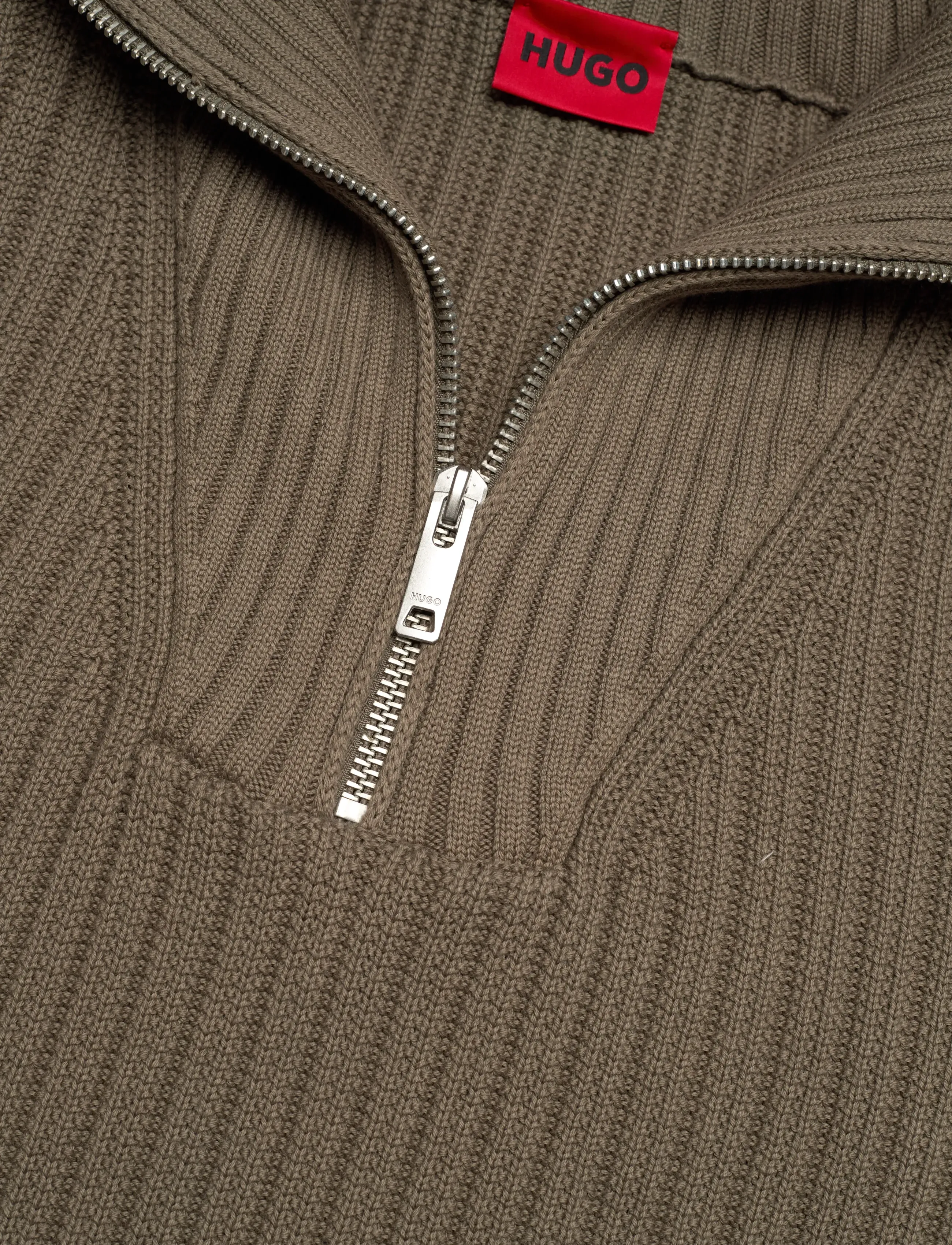 HUGO - Srigg - half zip jumpers - medium grey - 3