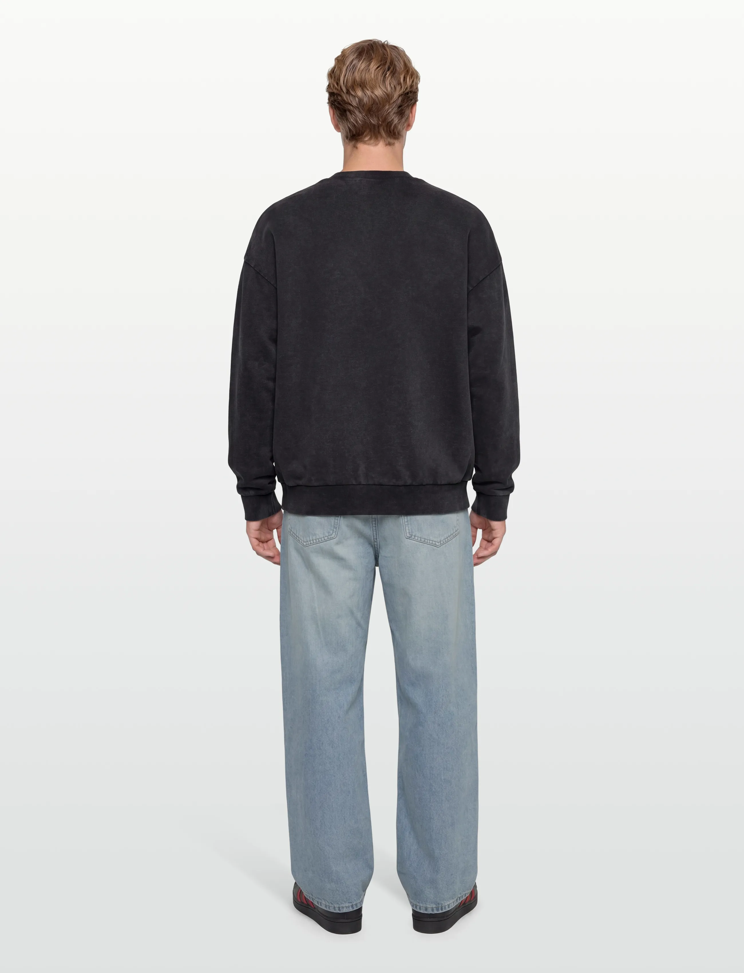 HUGO - CREWNECK WASH_01-RB2 - sweatshirts - black - 4
