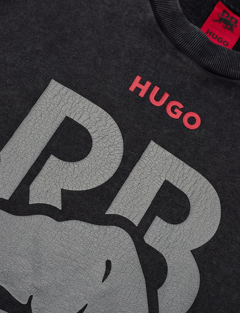HUGO - CREWNECK WASH_01-RB2 - kläder - black - 2