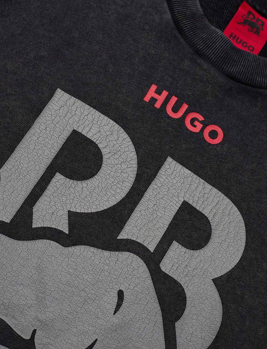 HUGO - CREWNECK WASH_01-RB2 - nach stil kaufen - black - 2