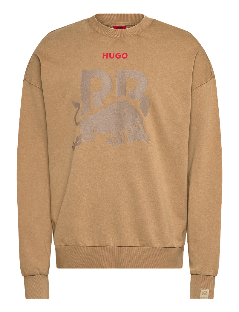HUGO - CREWNECK WASH_01-RB2 - nach stil kaufen - medium beige - 0