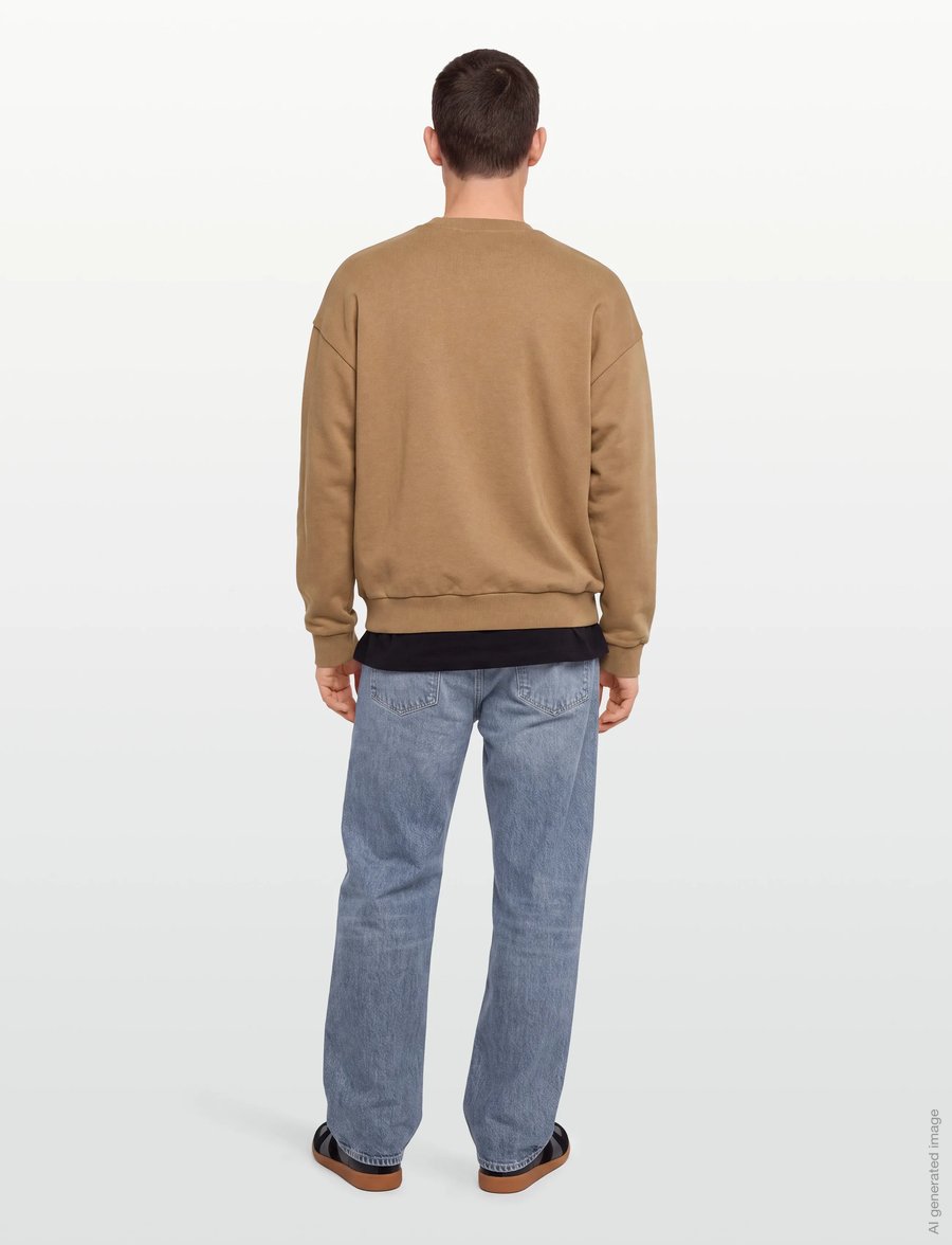 HUGO - CREWNECK WASH_01-RB2 - sweatshirts - medium beige - 4