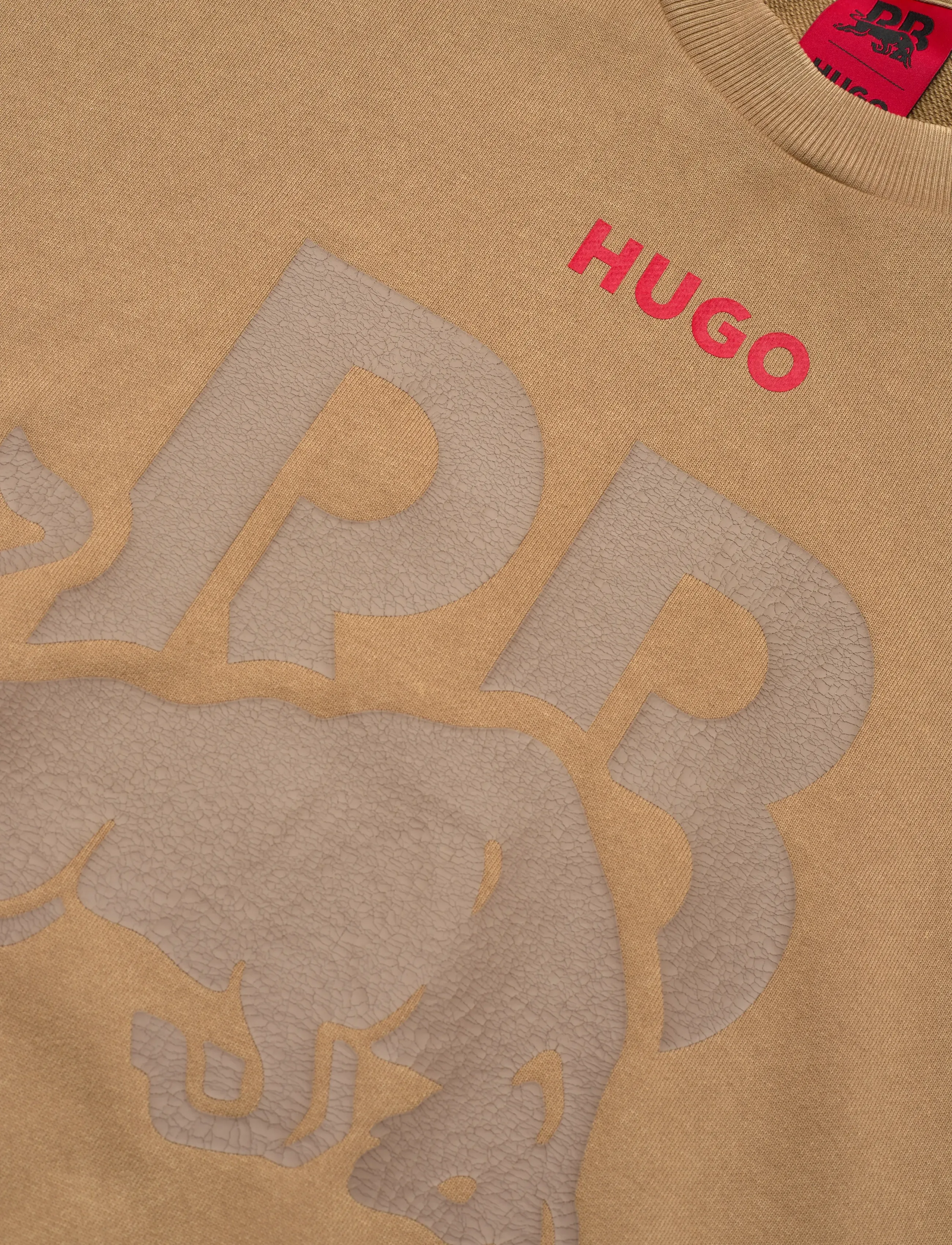 HUGO - CREWNECK WASH_01-RB2 - shoppa efter stil - medium beige - 2