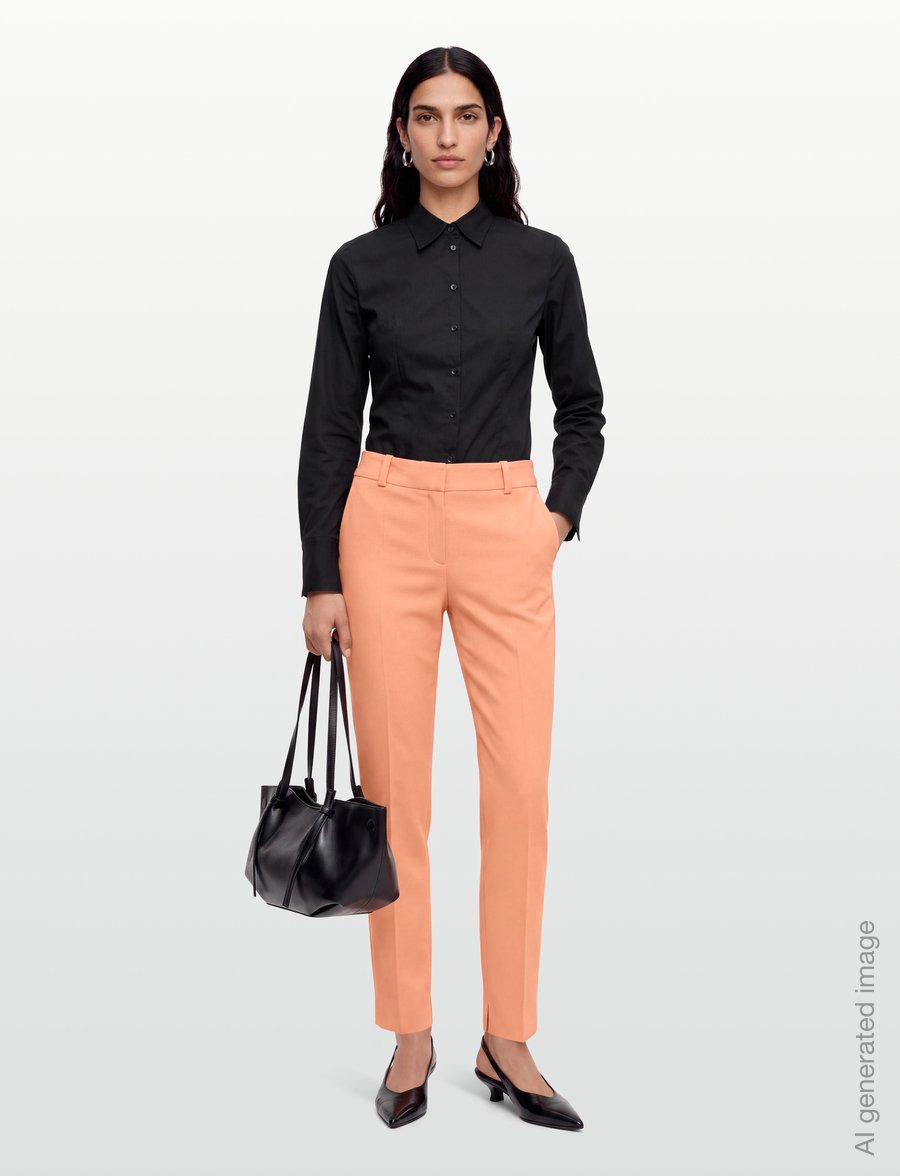 HUGO - Hetana - tailored trousers - bright orange - 0