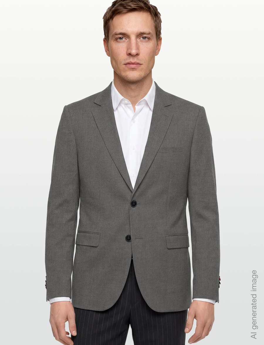 HUGO - Arti253X - Üherealised pintsakud - medium grey - 3