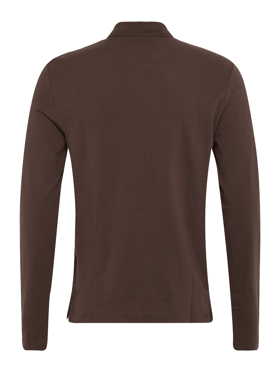 HUGO - Donoslong - langærmede poloer - brown overflow - 1