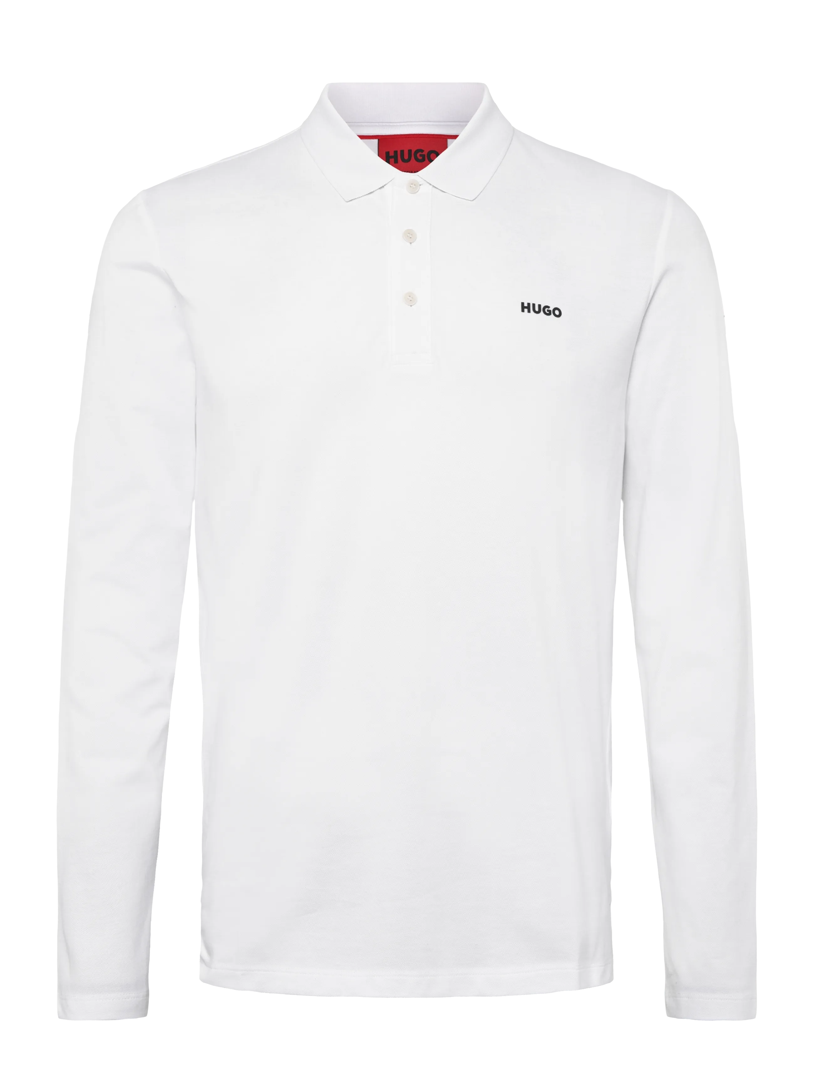 HUGO Donoslong - Langærmede poloer - WHITE / white