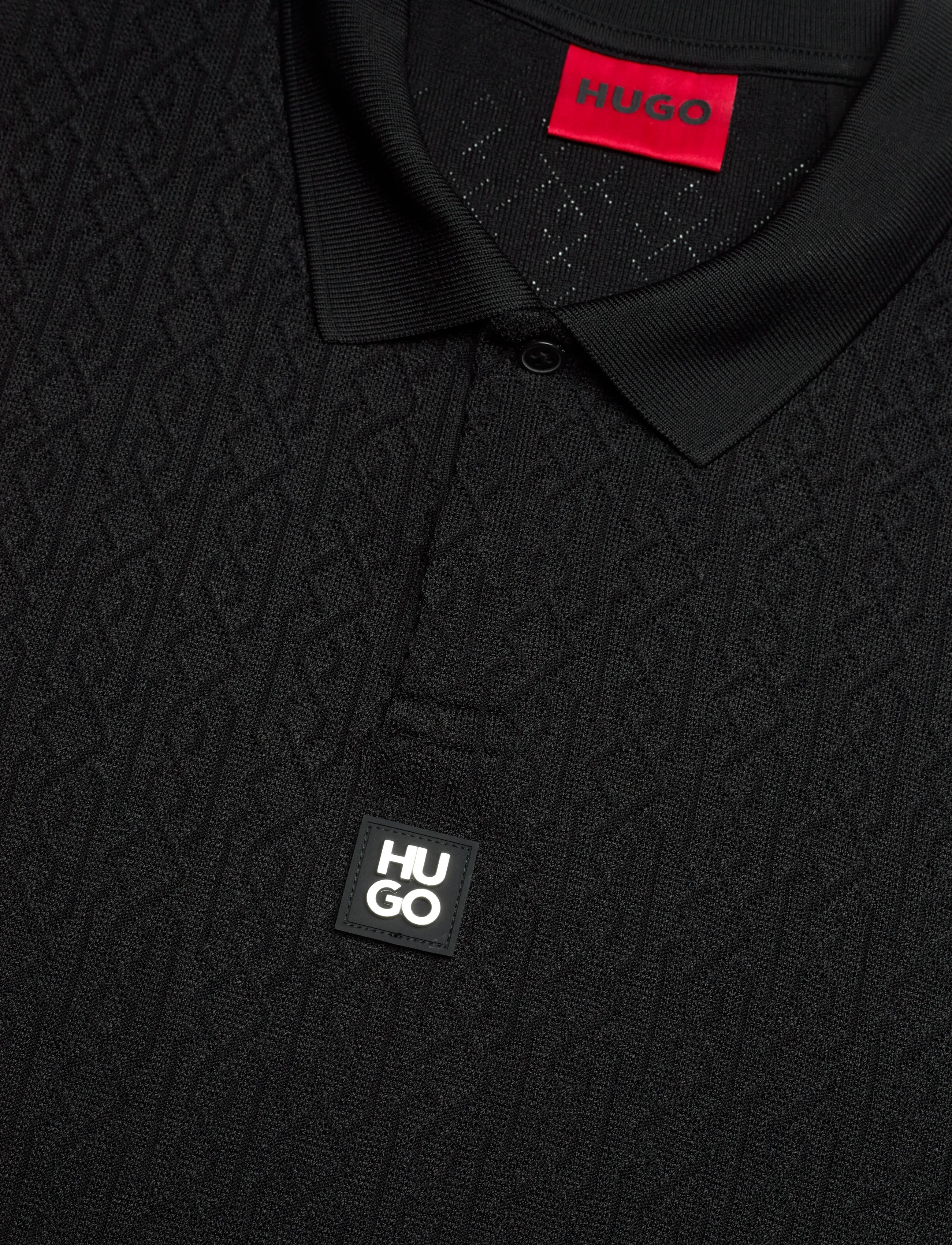 HUGO - Dallovo - lühikeste varrukatega polod - black - 2