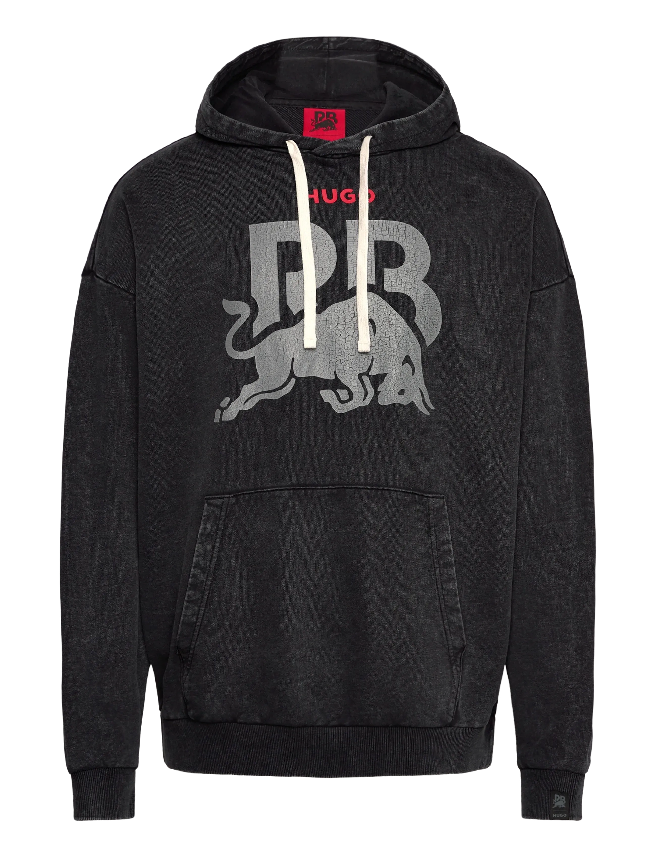 HUGO HOODIE WASH_01-RB25 - Sweatshirts & hættetrøjer - BLACK / black