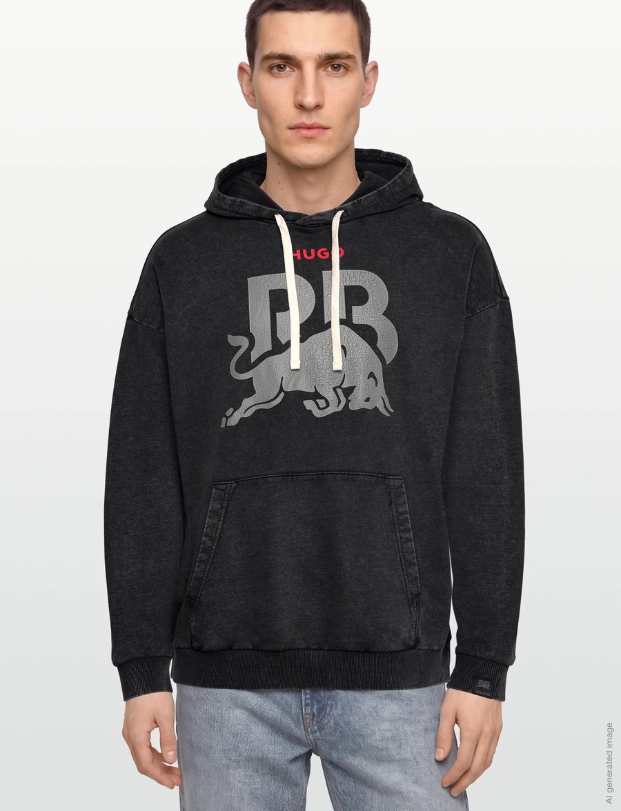 HUGO - HOODIE WASH_01-RB25 - kapuzenpullover - black - 3