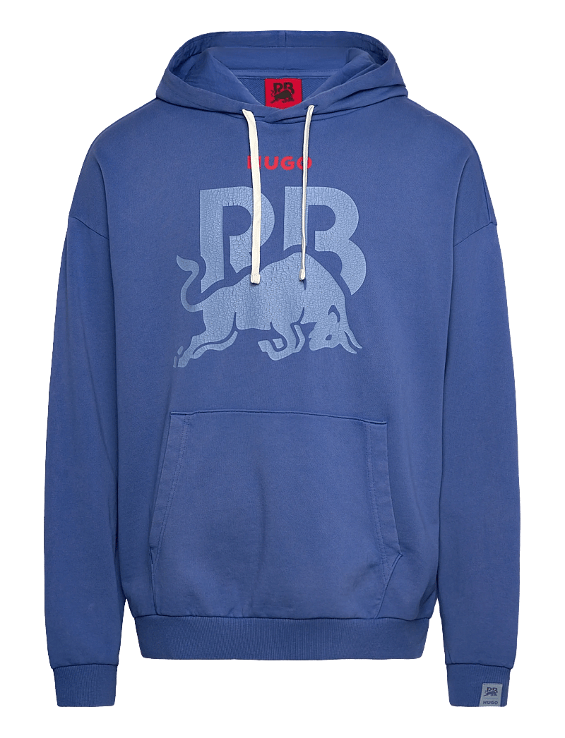 HUGO - HOODIE WASH_01-RB25 - kapuzenpullover - medium blue - 0