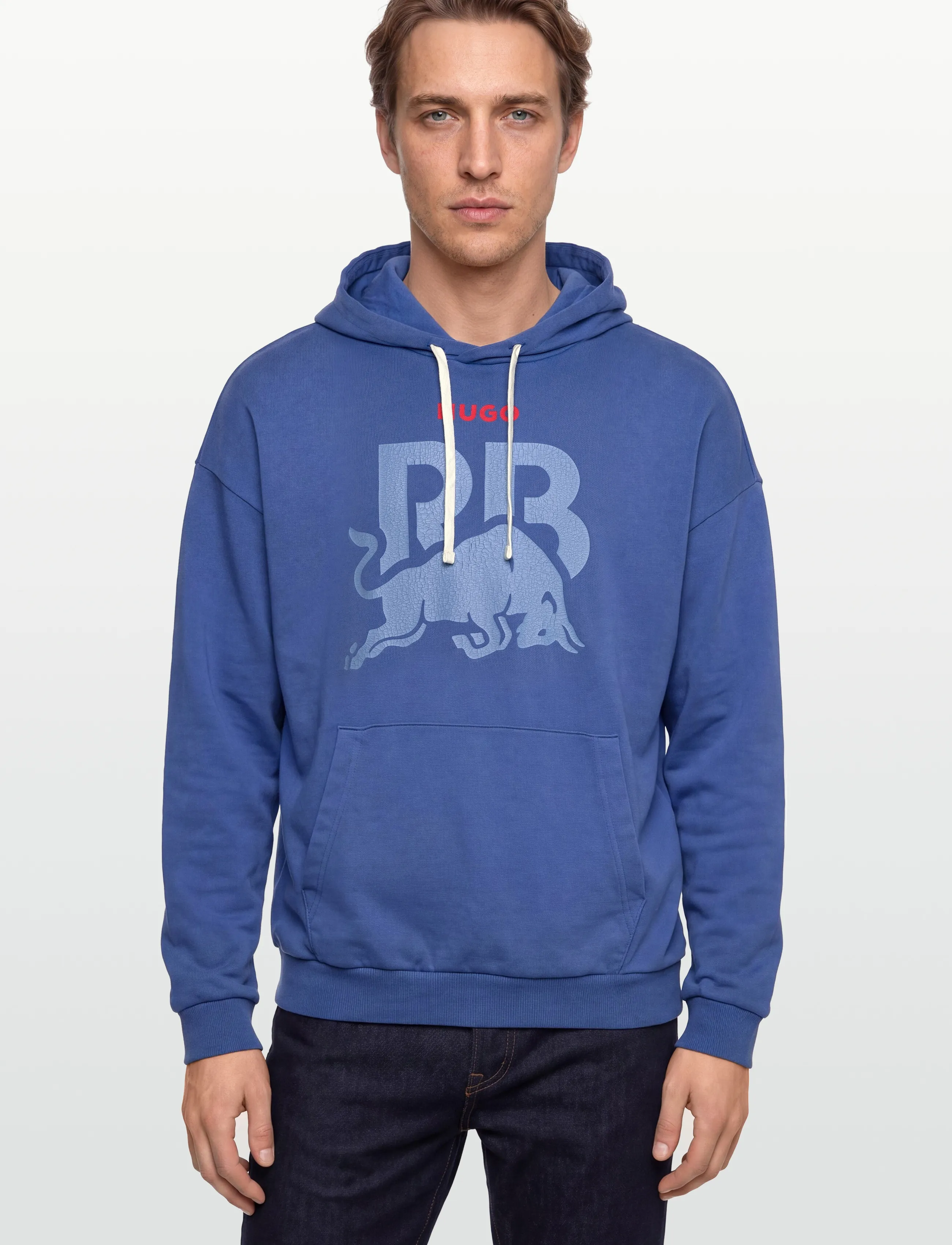 HUGO - HOODIE WASH_01-RB25 - sweatshirts - medium blue - 3