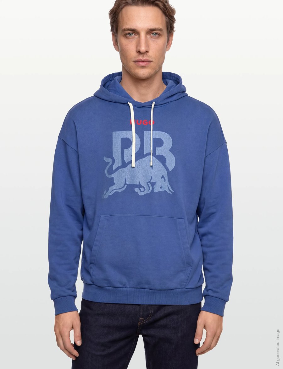 HUGO - HOODIE WASH_01-RB25 - kapuzenpullover - medium blue - 3