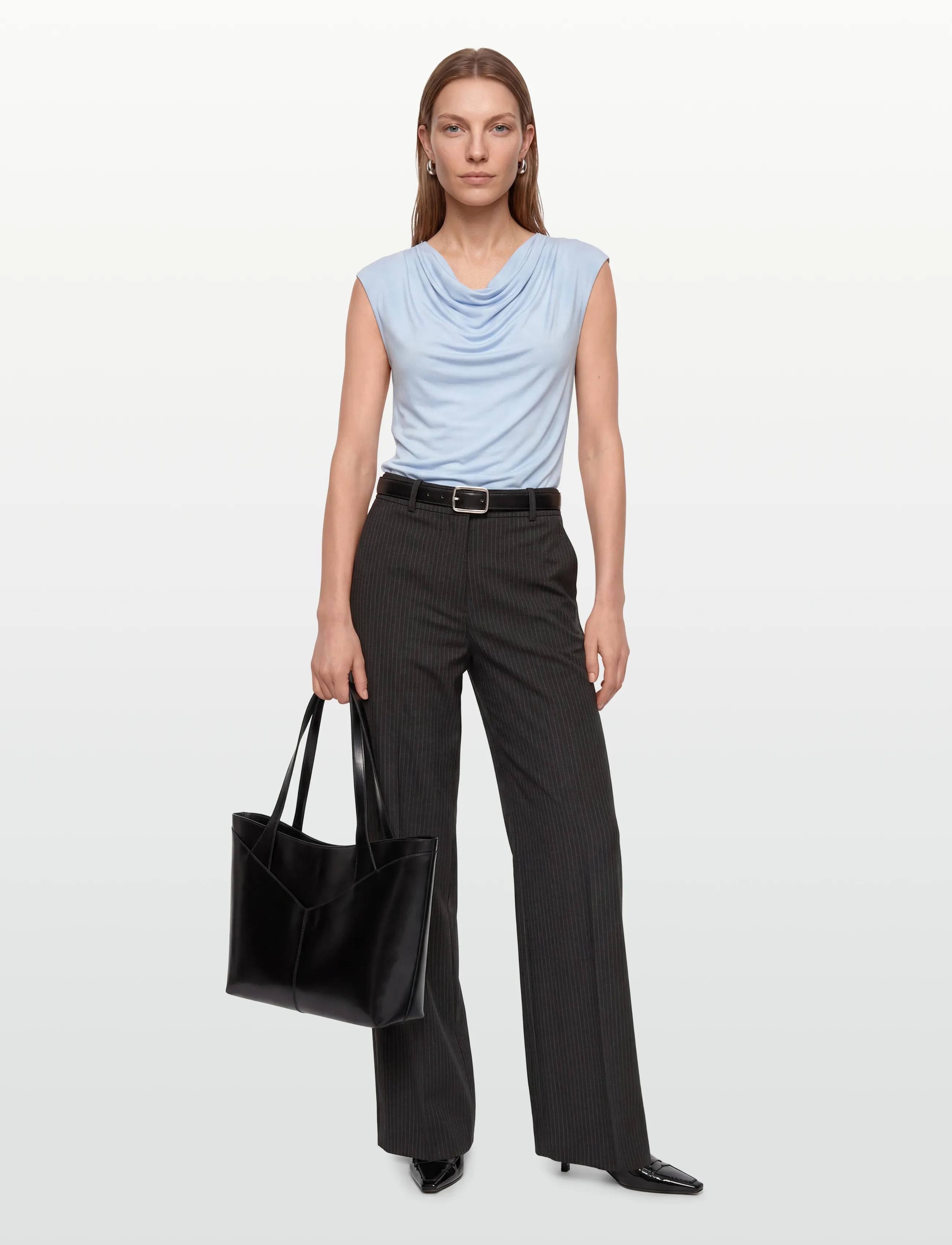HUGO Hambala - Wide leg trousers - OPEN MISCELLANEOUS / navy