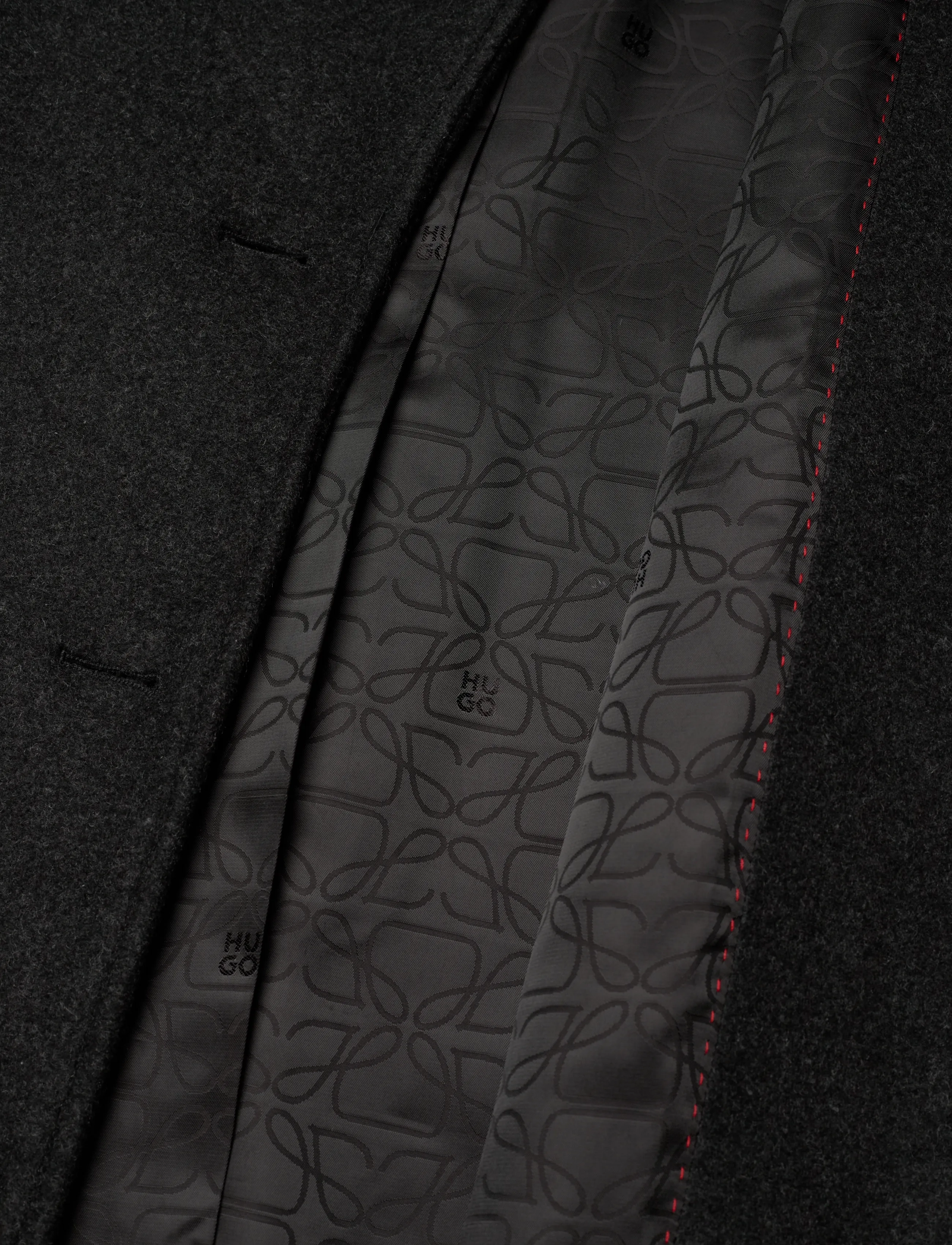 HUGO - Milehe - wełniane płaszcze - dark grey - 4